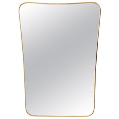 Italian 1950s Brass Wall Mirror