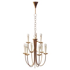 Lampada da soffitto italiana anni '50 in ottone