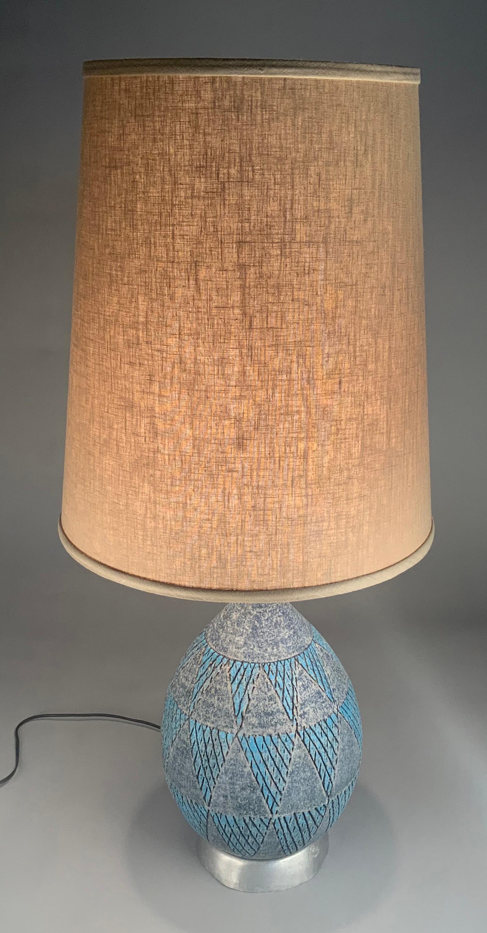 Italian 1950's Ceramic Lamp by Bitossi For Sale 1