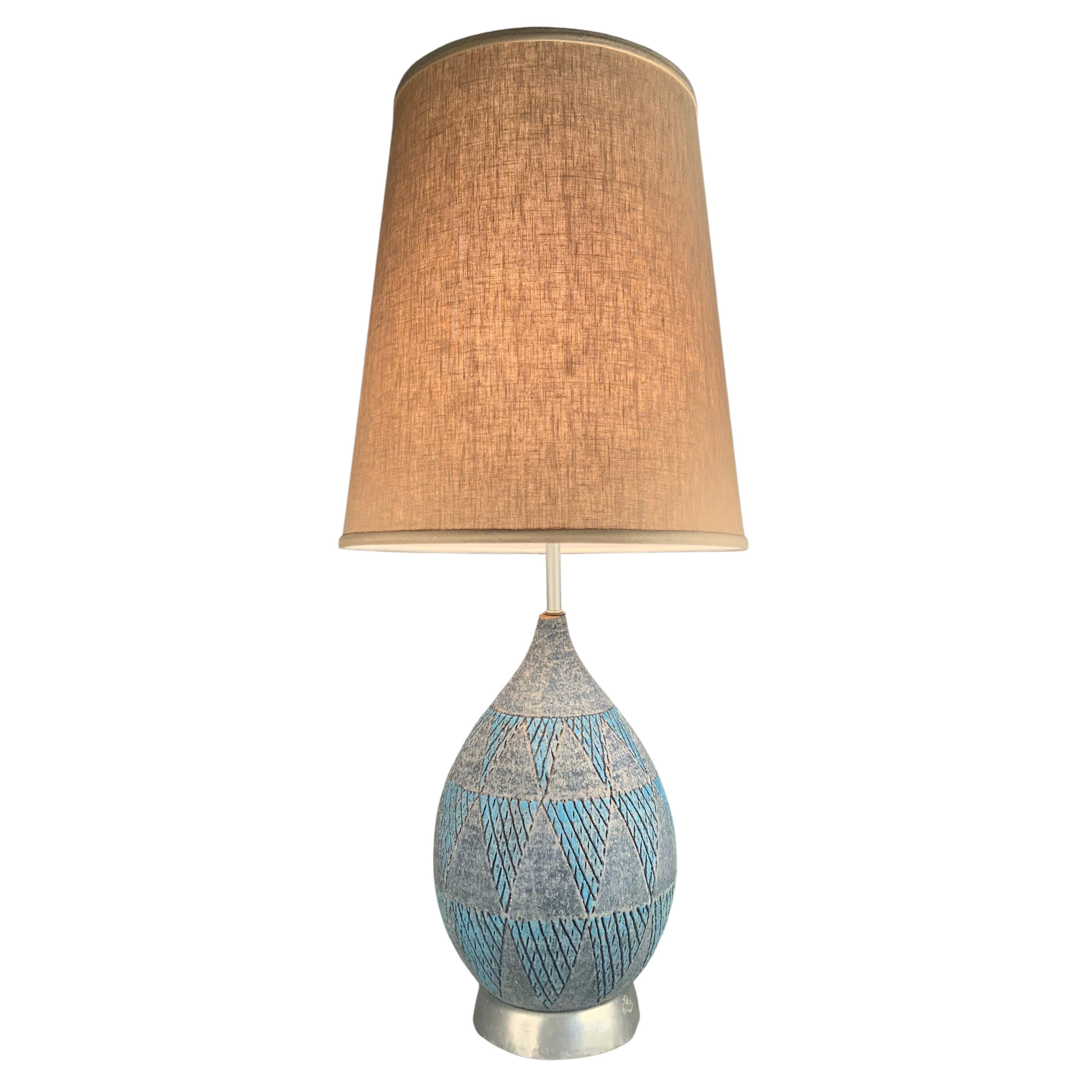 Italian 1950's Ceramic Lamp by Bitossi For Sale