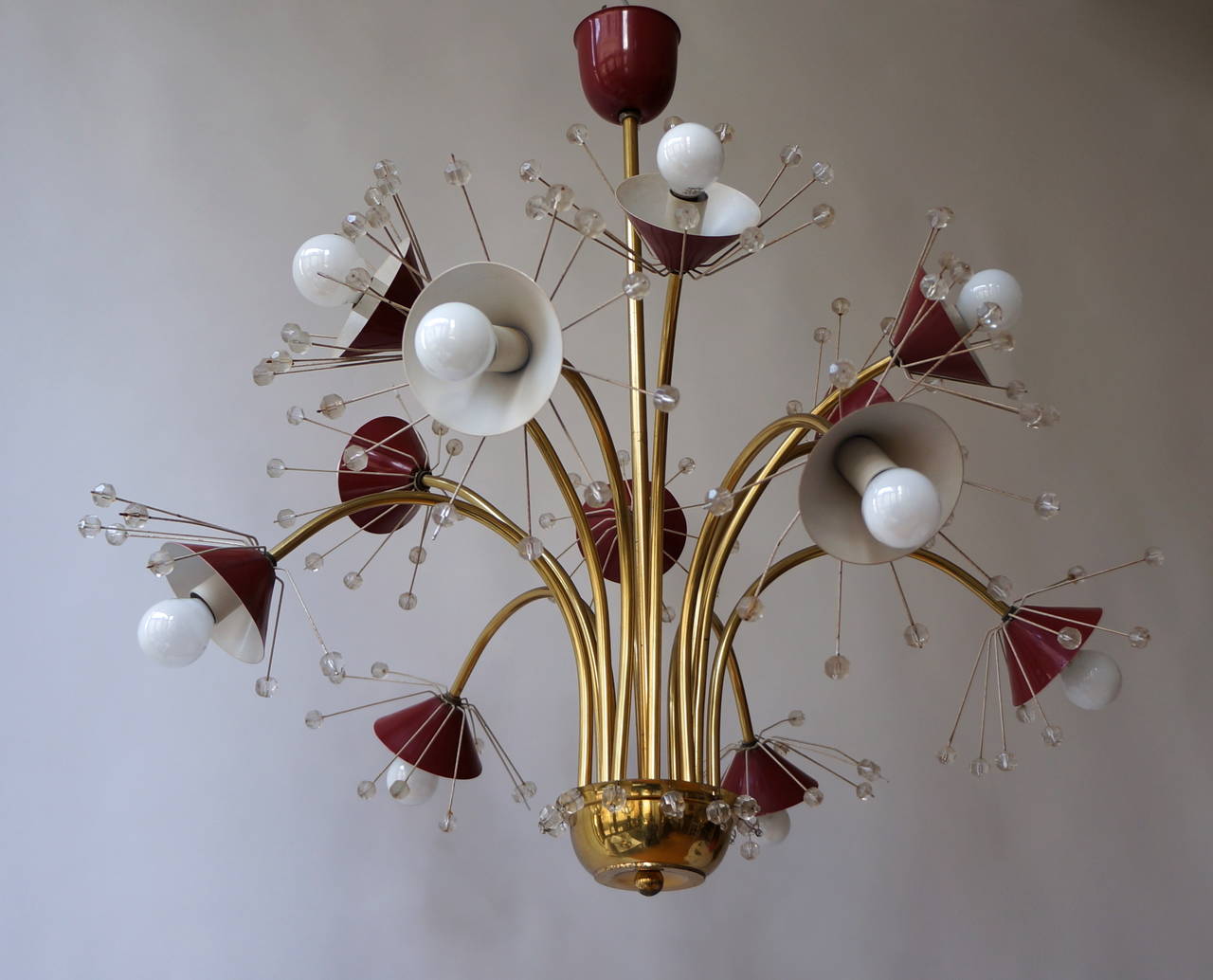 Italian 1950s Chandelier (Hollywood Regency)