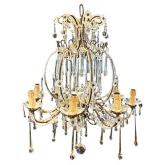 Italian 1950s Chandelier with Large Tear Drops