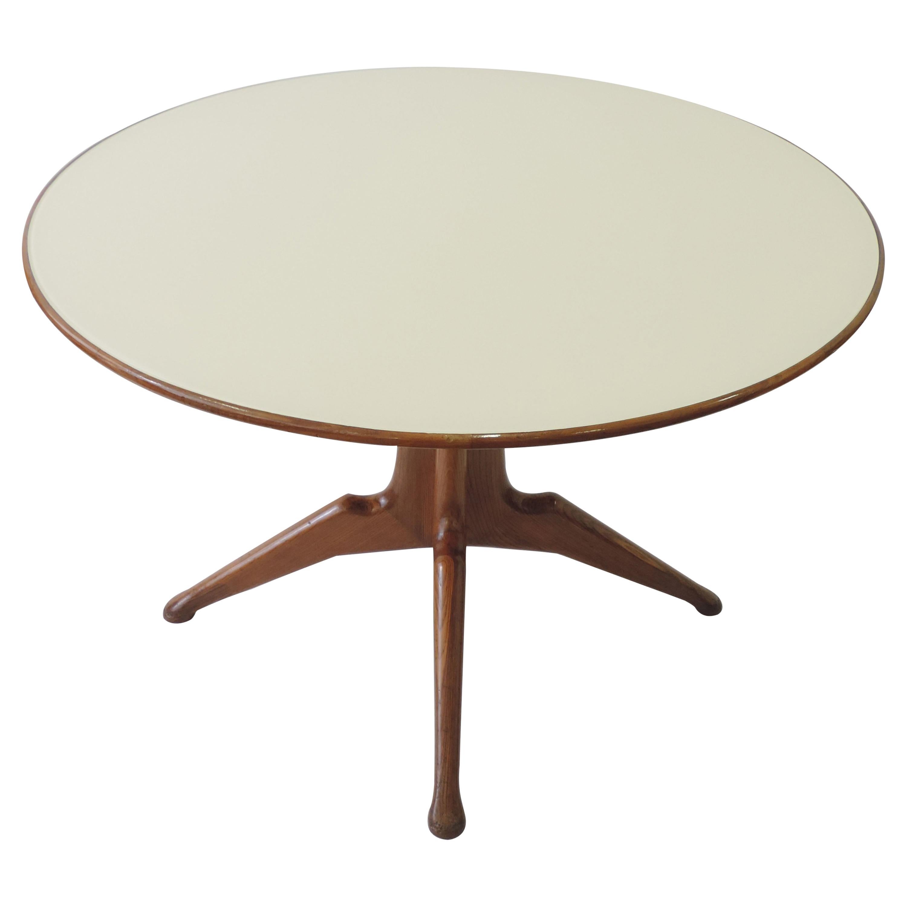 Table de salle à manger circulaire italienne des années 1950 attribuée à Ico Parisi