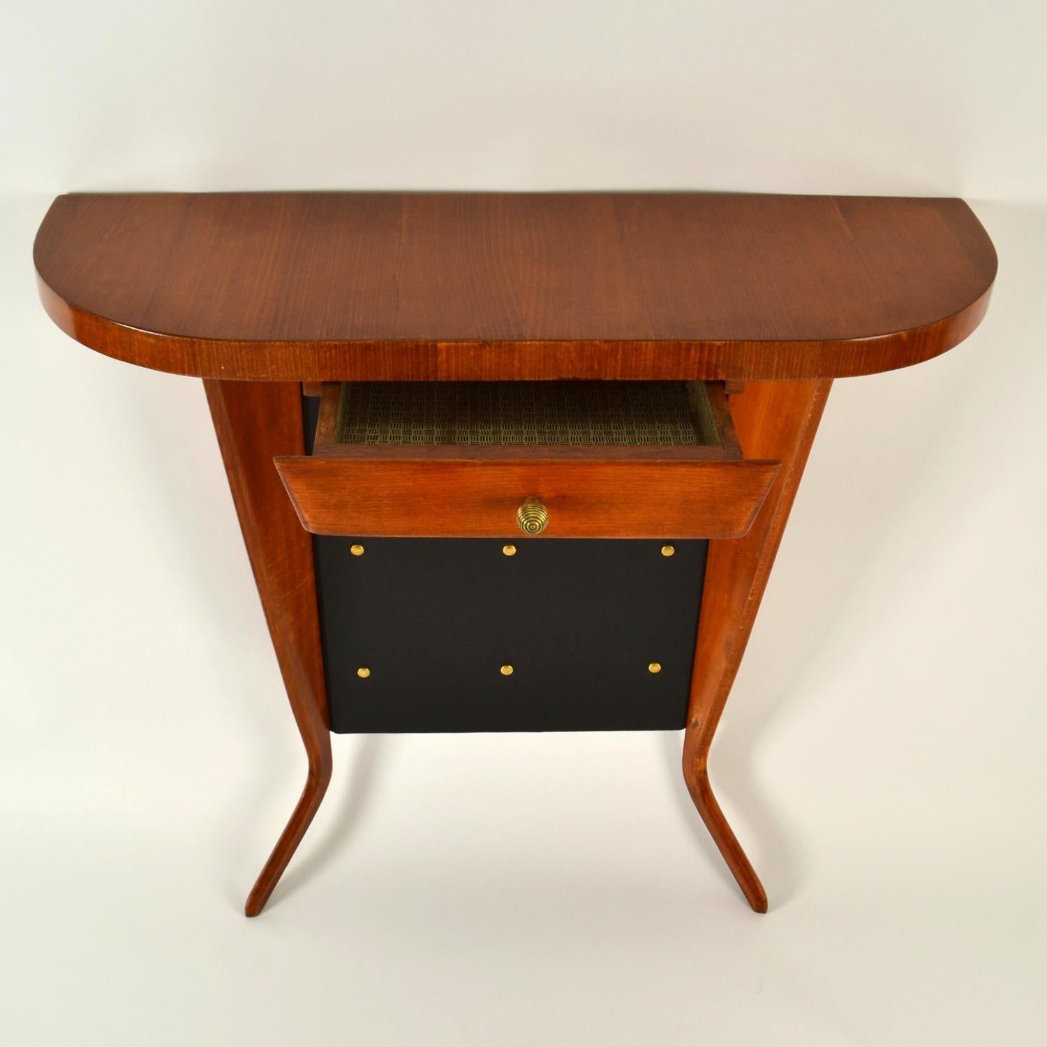 Tavolo consolle italiano Demi Lune in Wood degli anni '50 in vendita 4