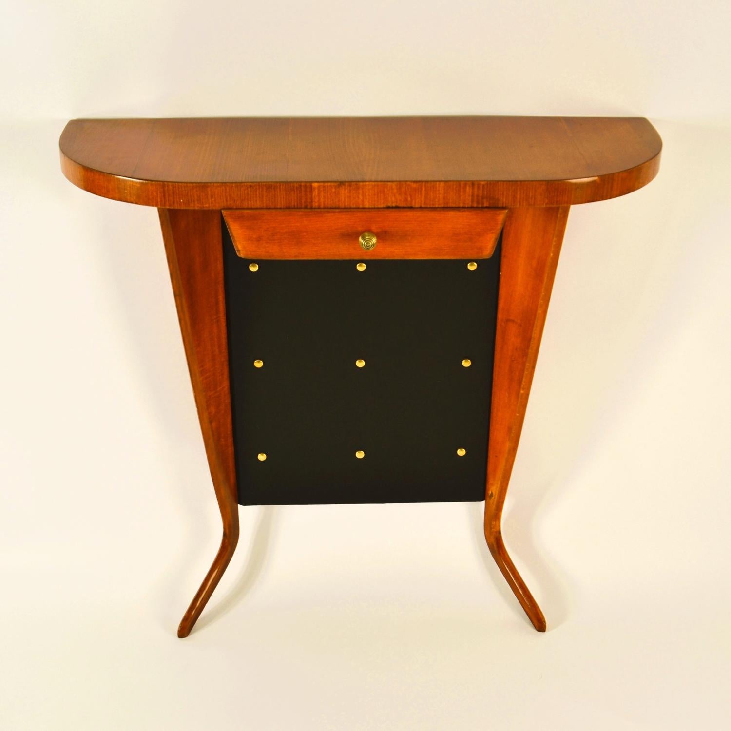 Tavolo consolle italiano Demi Lune in Wood degli anni '50 in vendita 5