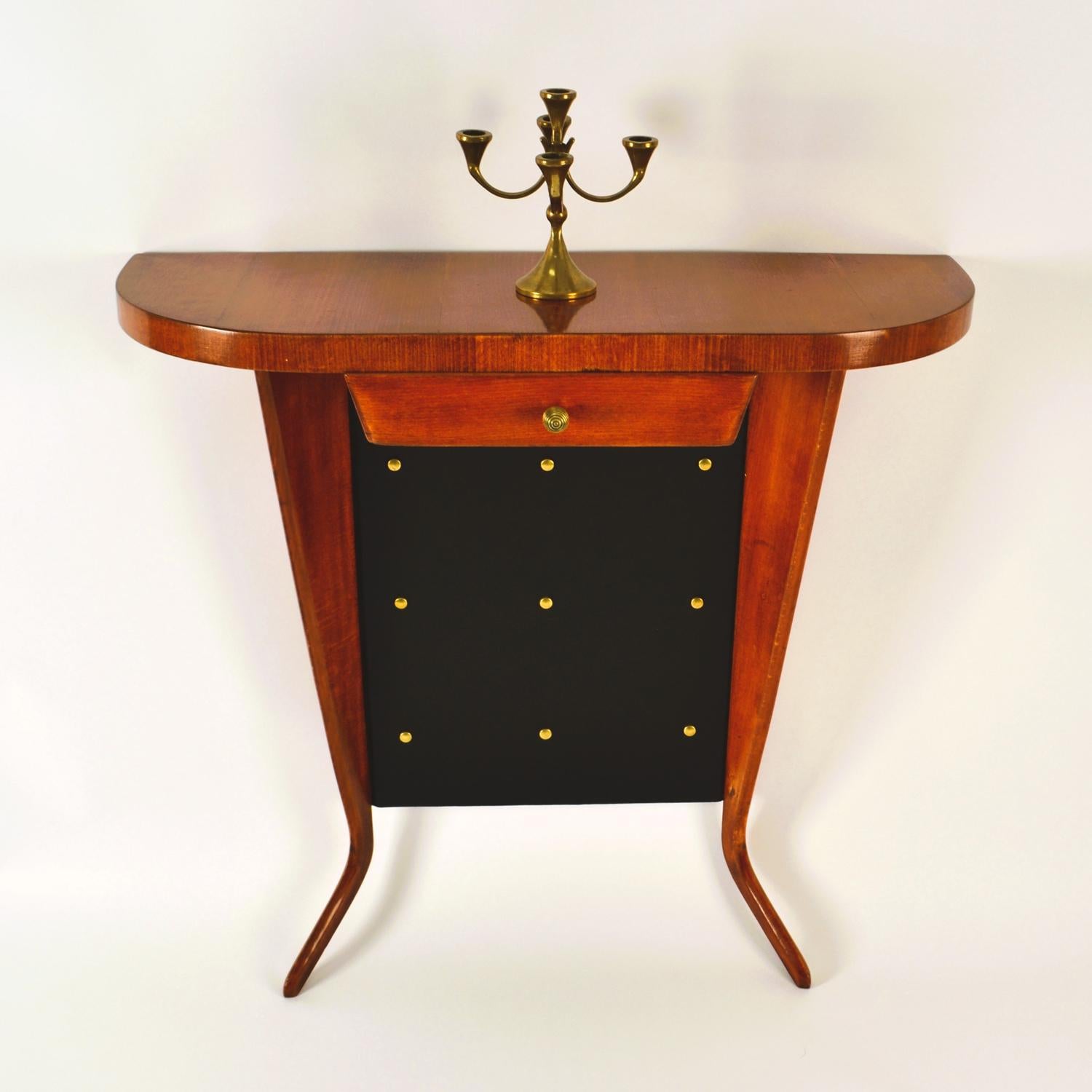 Tavolo consolle italiano Demi Lune in Wood degli anni '50 In condizioni ottime in vendita a London, GB