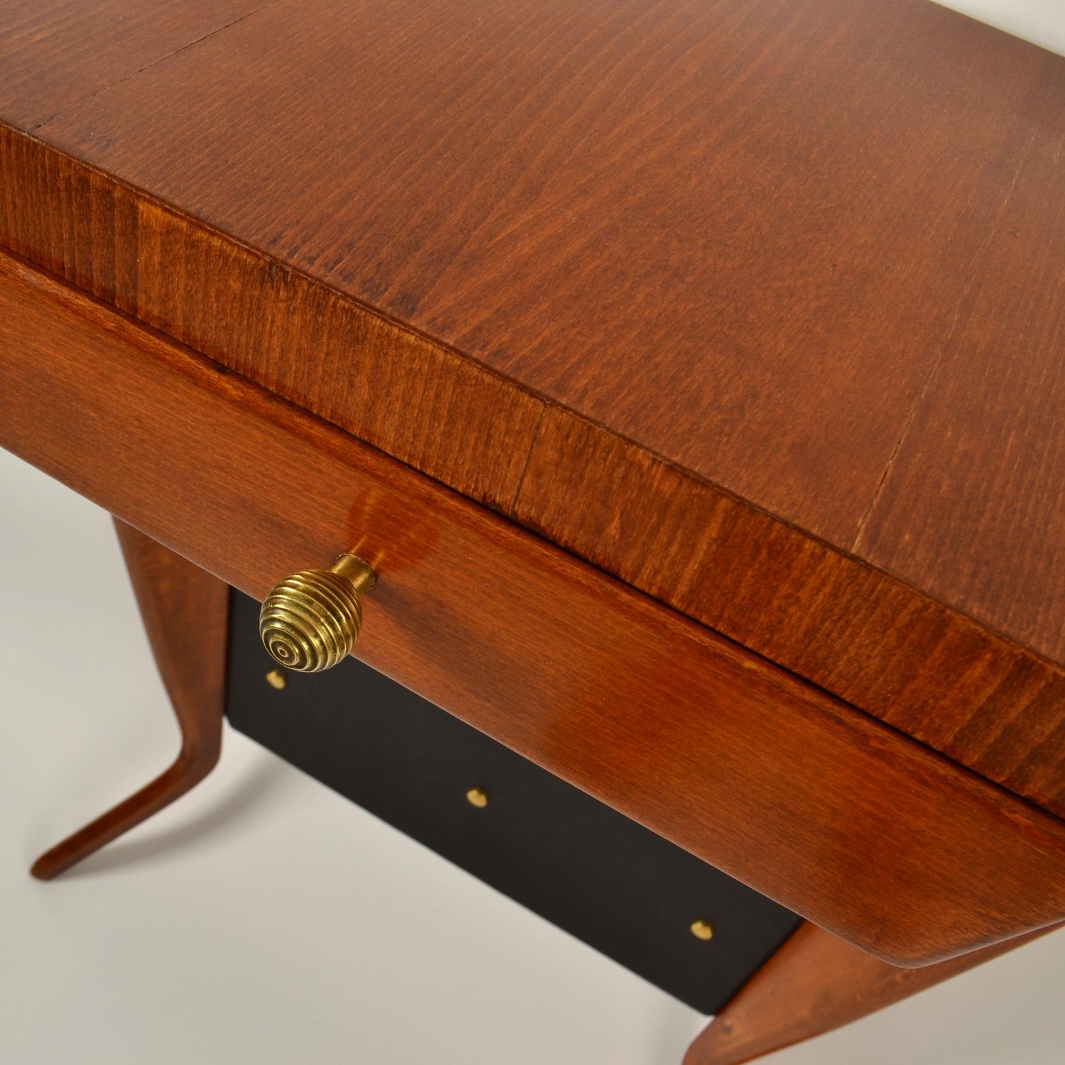 Tavolo consolle italiano Demi Lune in Wood degli anni '50 in vendita 3