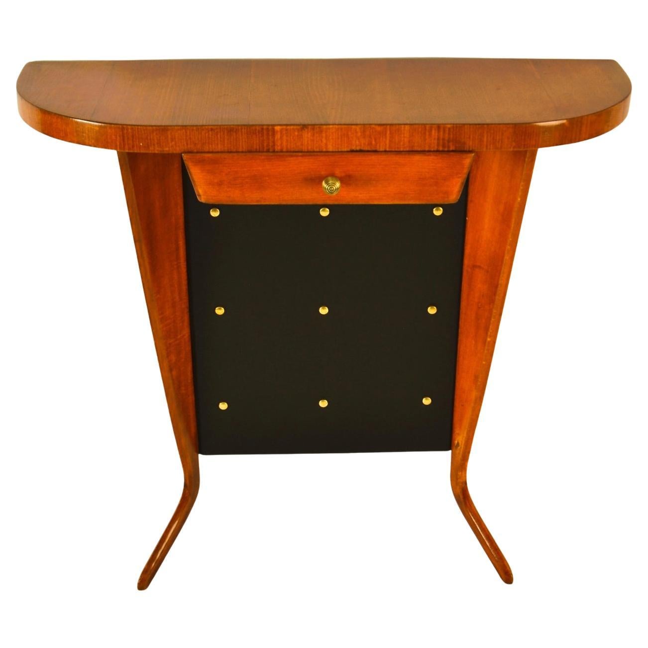 Tavolo consolle italiano Demi Lune in Wood degli anni '50 in vendita