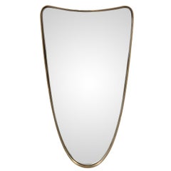 Miroir en laiton de style Design/One italien des années 1950