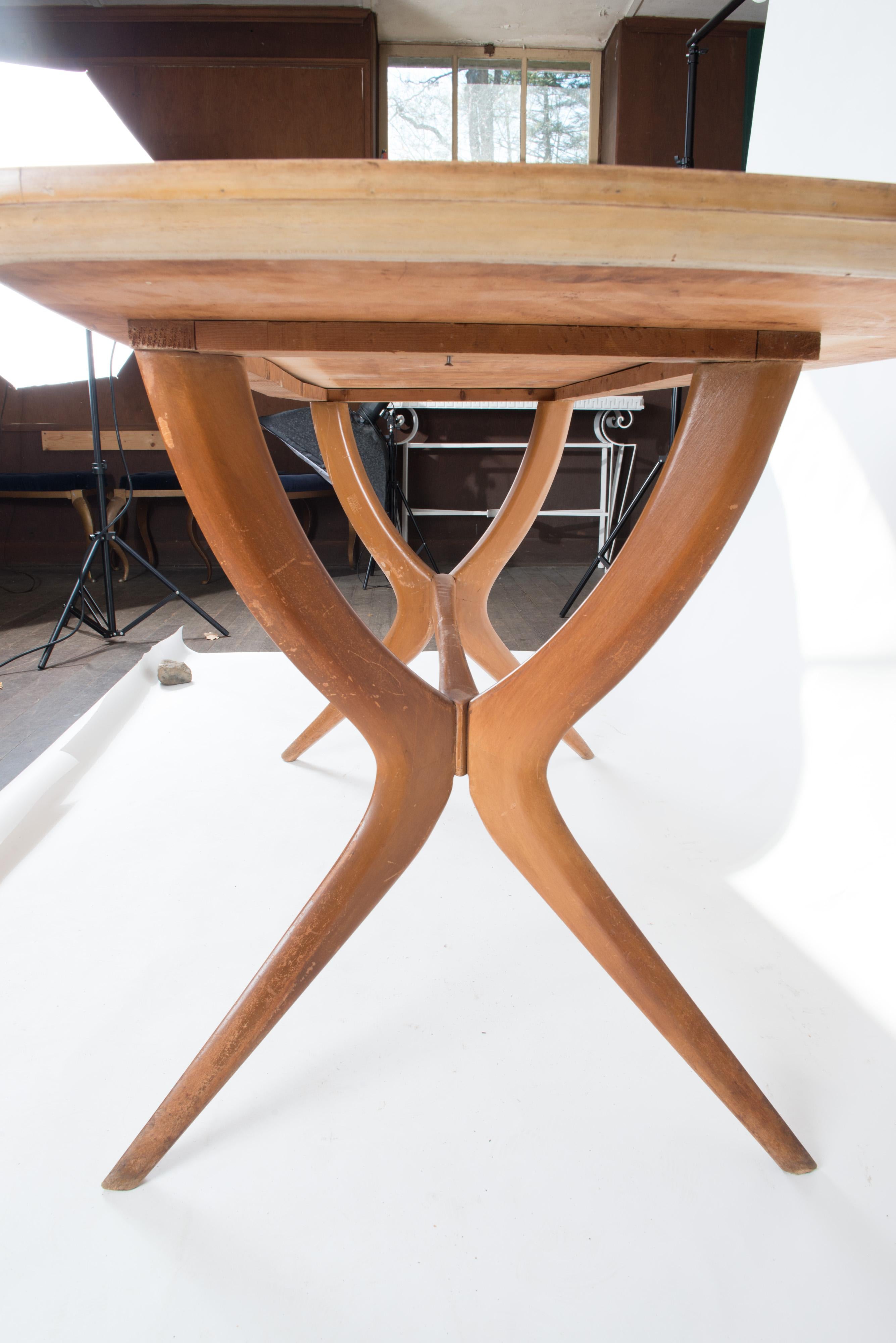 Italian 1950s Dining Table or Writing Table In Good Condition In Stamford, CT