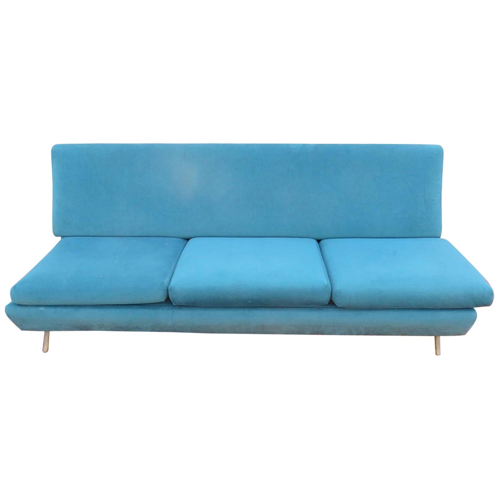 Italian 1950s Era Mid-Century Modern MCM Daybed Sleep Sofa Settee Couch