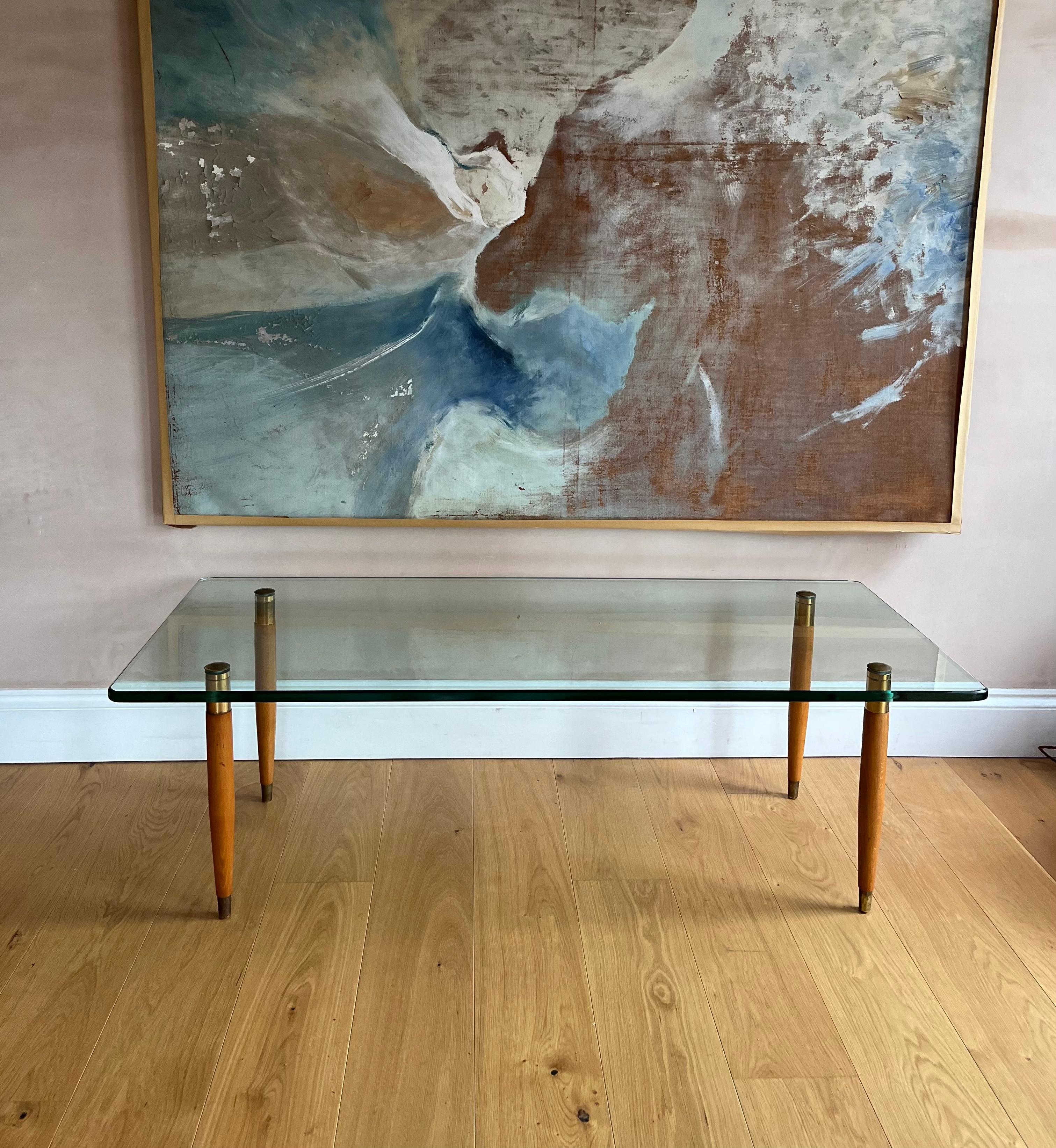 Mid-Century Modern Table basse italienne Fontana Arte des années 1950  en vente