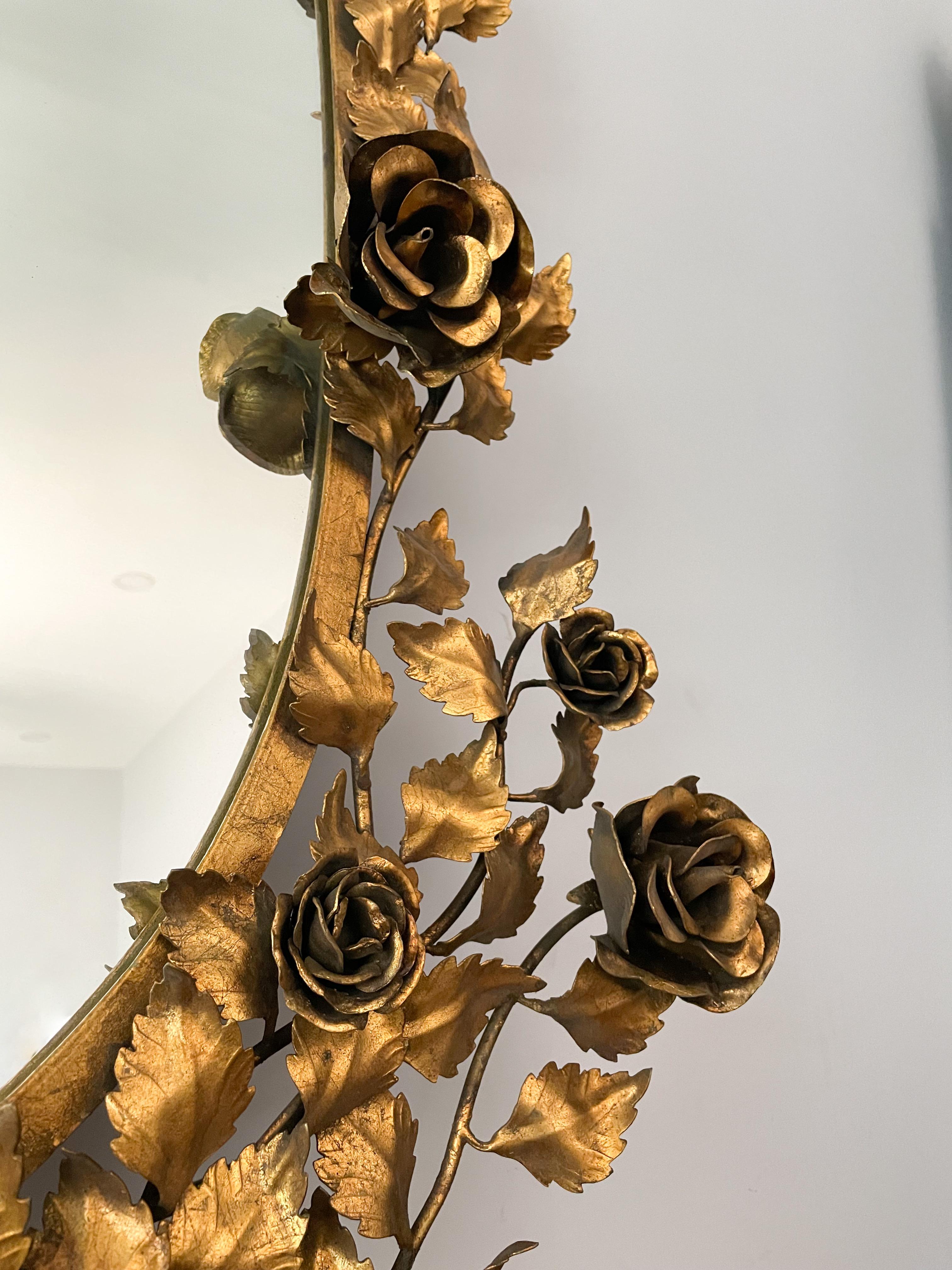 Mid-20th Century Italian 1950s Gilt Tole Mirror