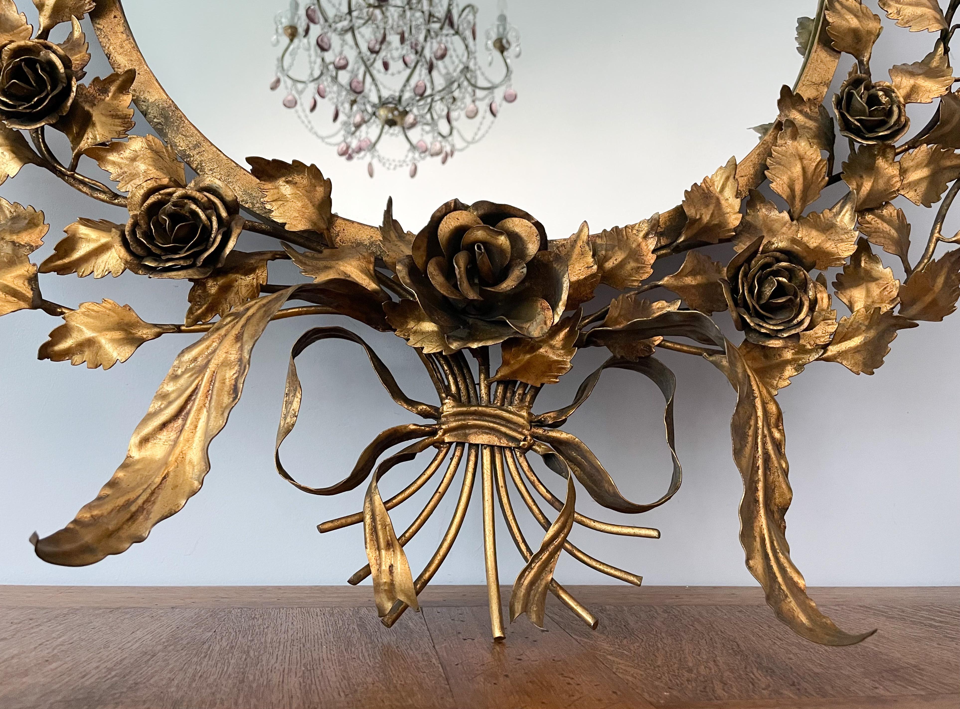 Italian 1950s Gilt Tole Mirror 1