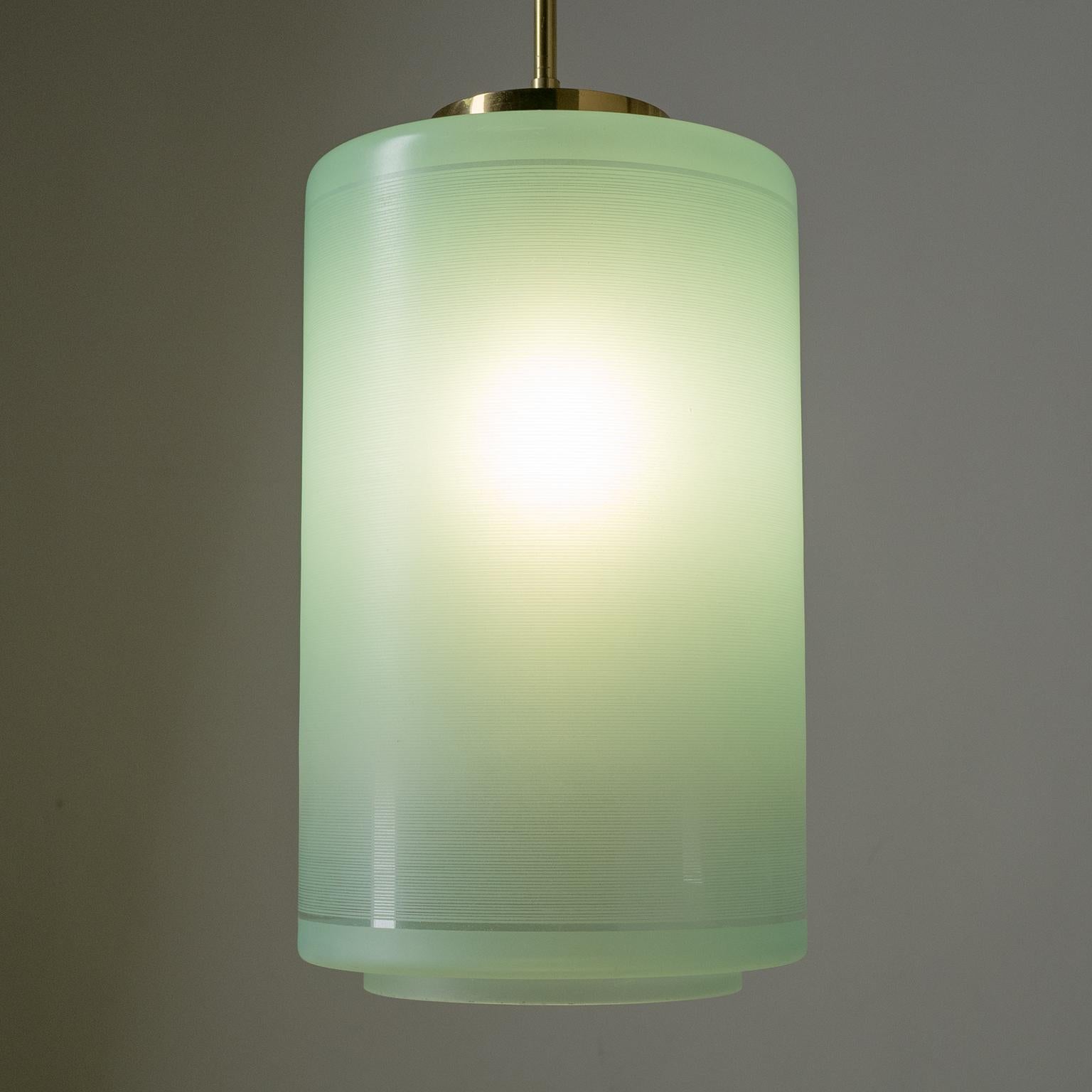 Italian Enameled Glass Lantern, circa 1960 For Sale 5