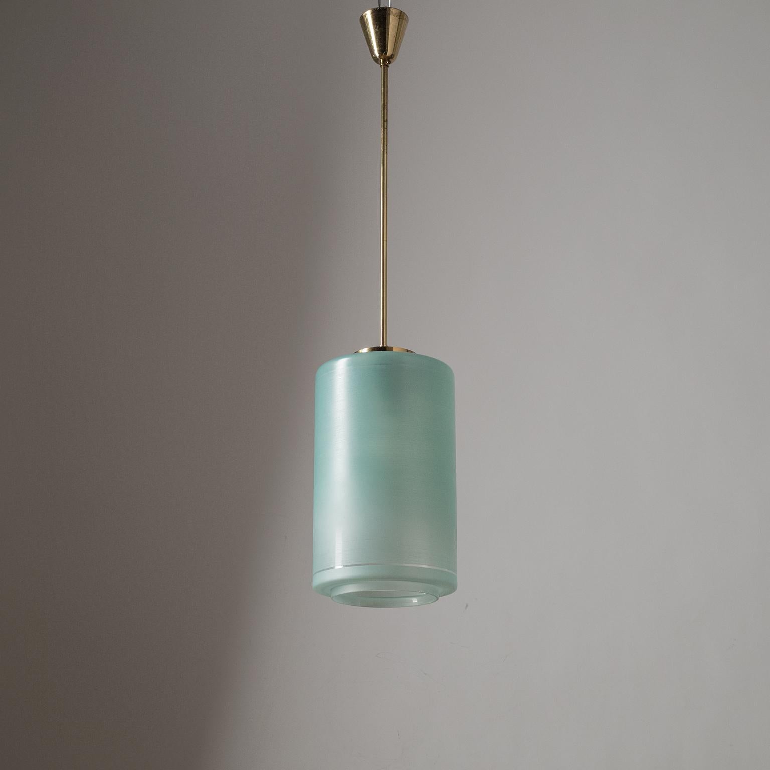 Italian Enameled Glass Lantern, circa 1960 For Sale 8