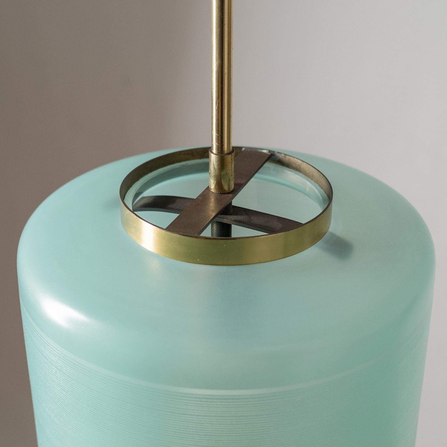 Italian Enameled Glass Lantern, circa 1960 For Sale 1