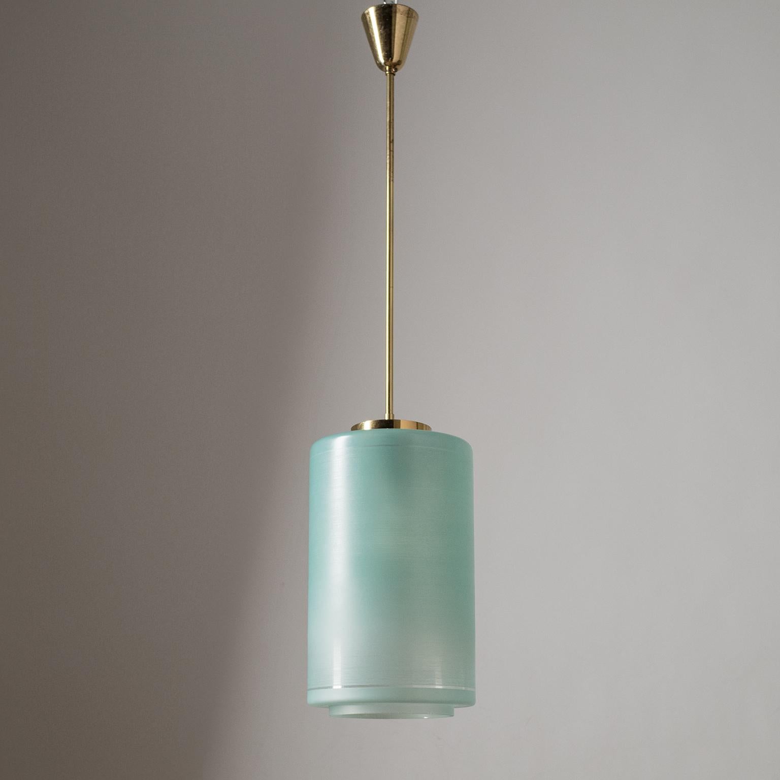 Italian Enameled Glass Lantern, circa 1960 For Sale 3