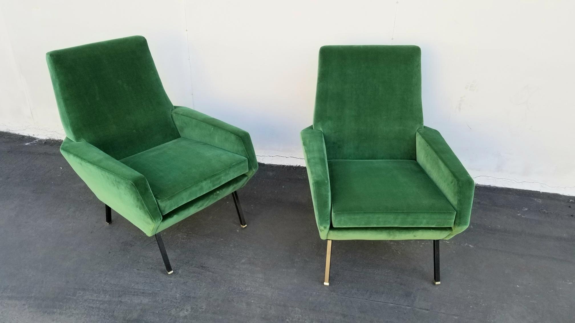 Mid-Century Modern Italian, 1950s Lounge Chairs Attributed to Arflex-Meda