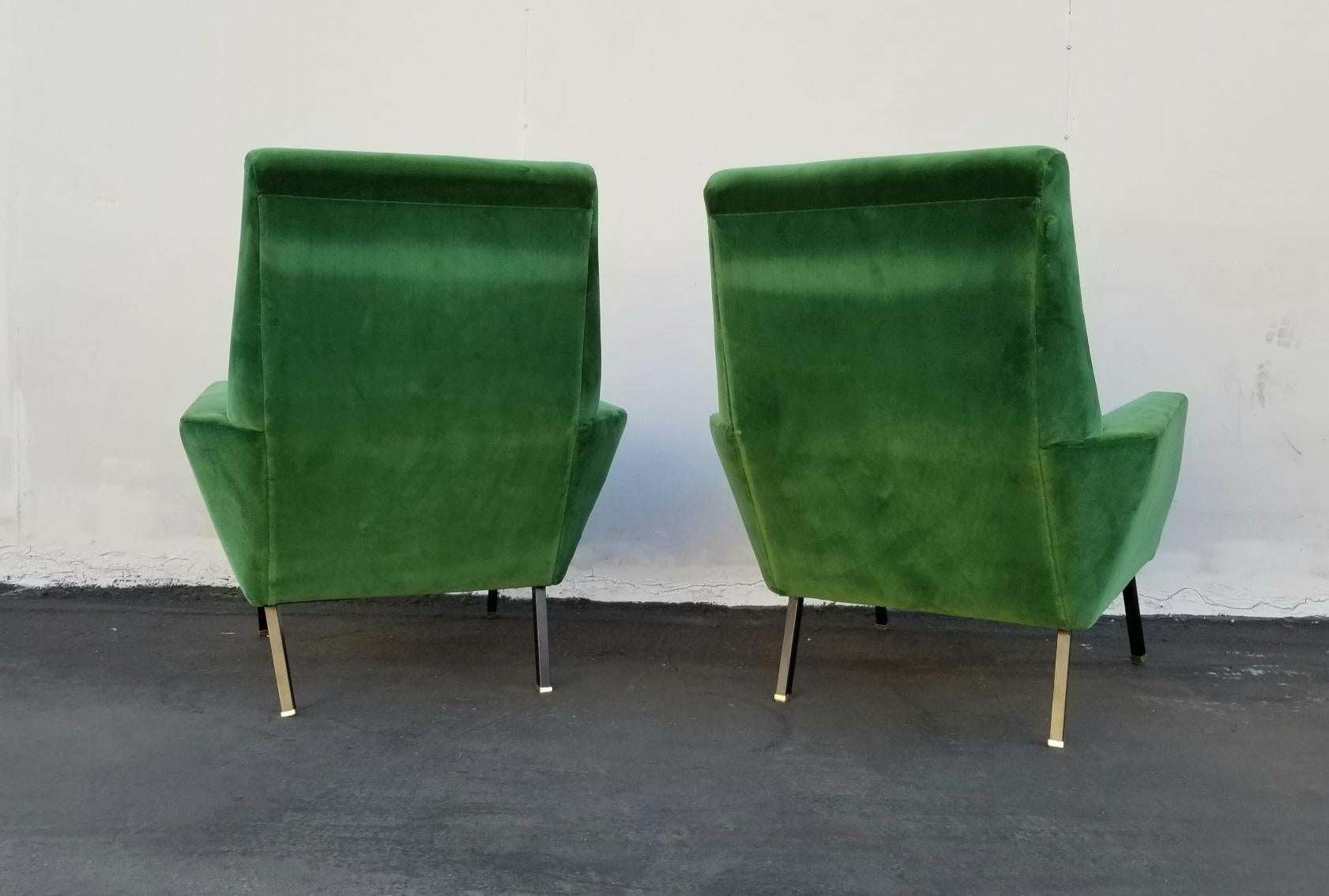 Mid-20th Century Italian, 1950s Lounge Chairs Attributed to Arflex-Meda