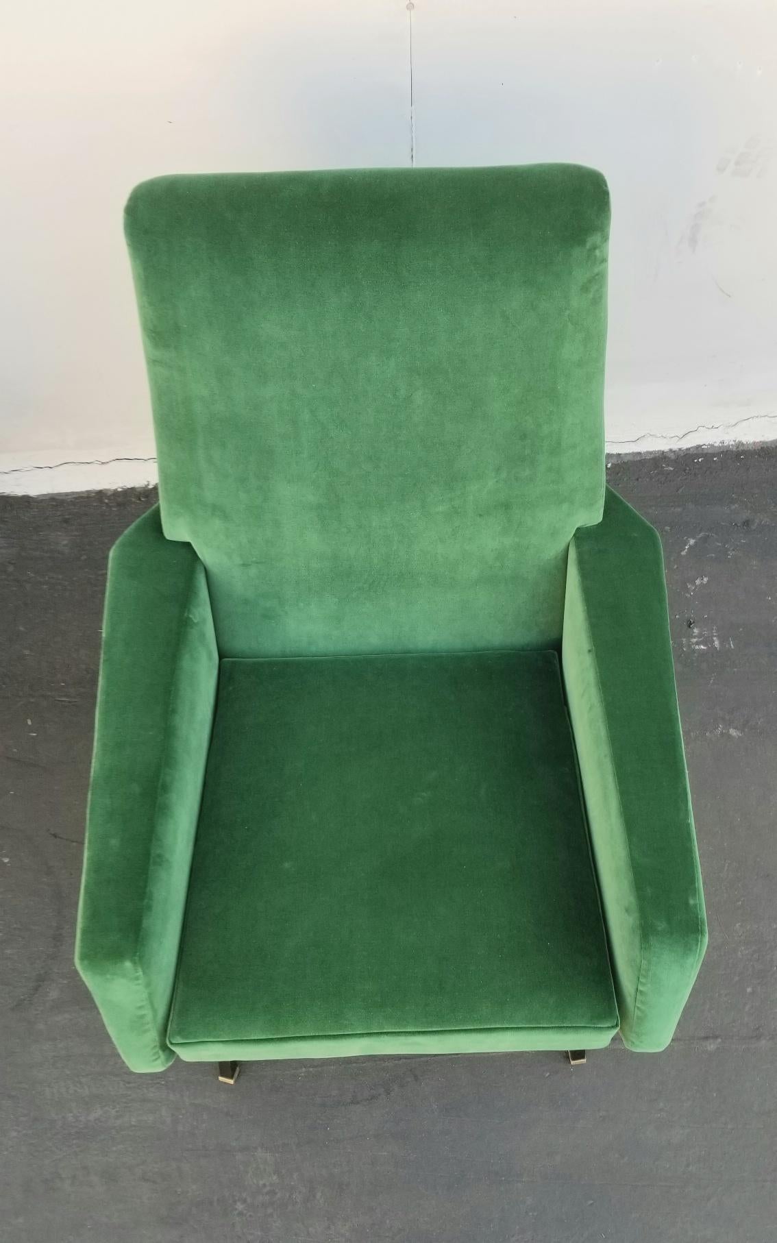 Velvet Italian, 1950s Lounge Chairs Attributed to Arflex-Meda