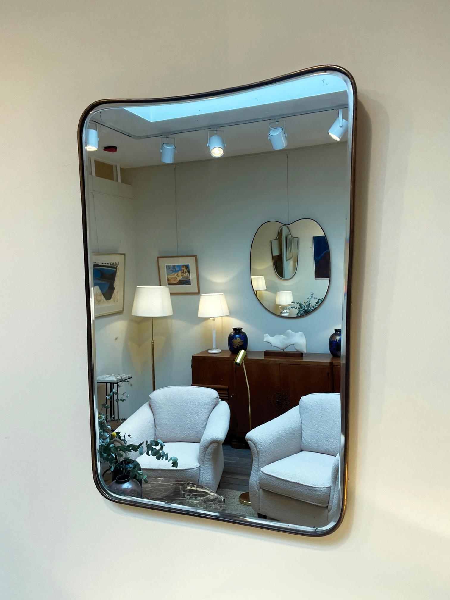 Brass Italian 1950s, Mirror