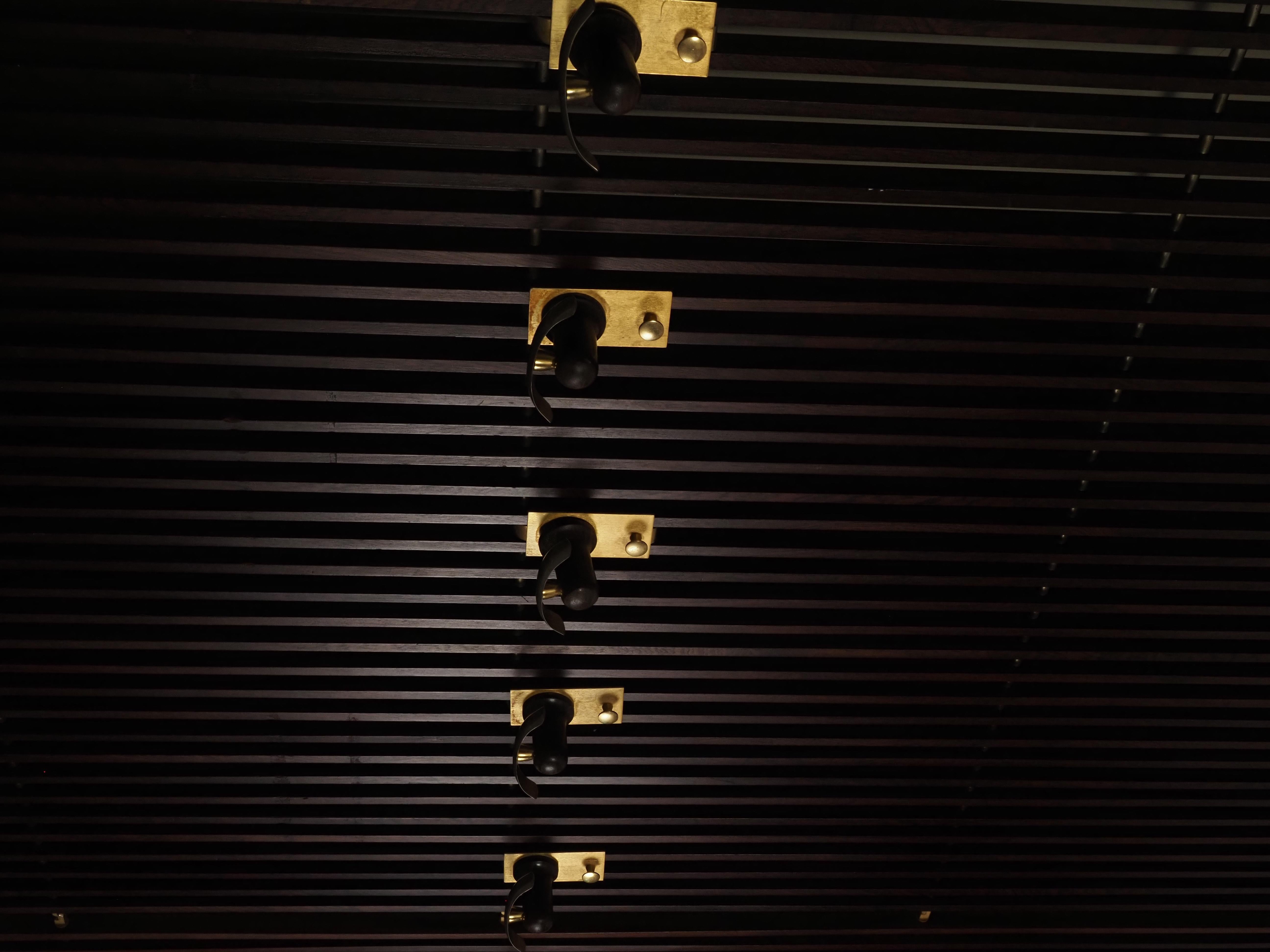 Brass Italian 1950's modular coat rack For Sale