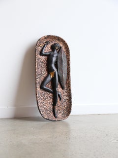 Italian 1950s Plaster African Women Warrior