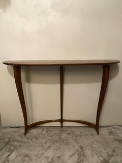 Italian 1950s  Red Walnut Console Table Ulrich Guglielmo Designer