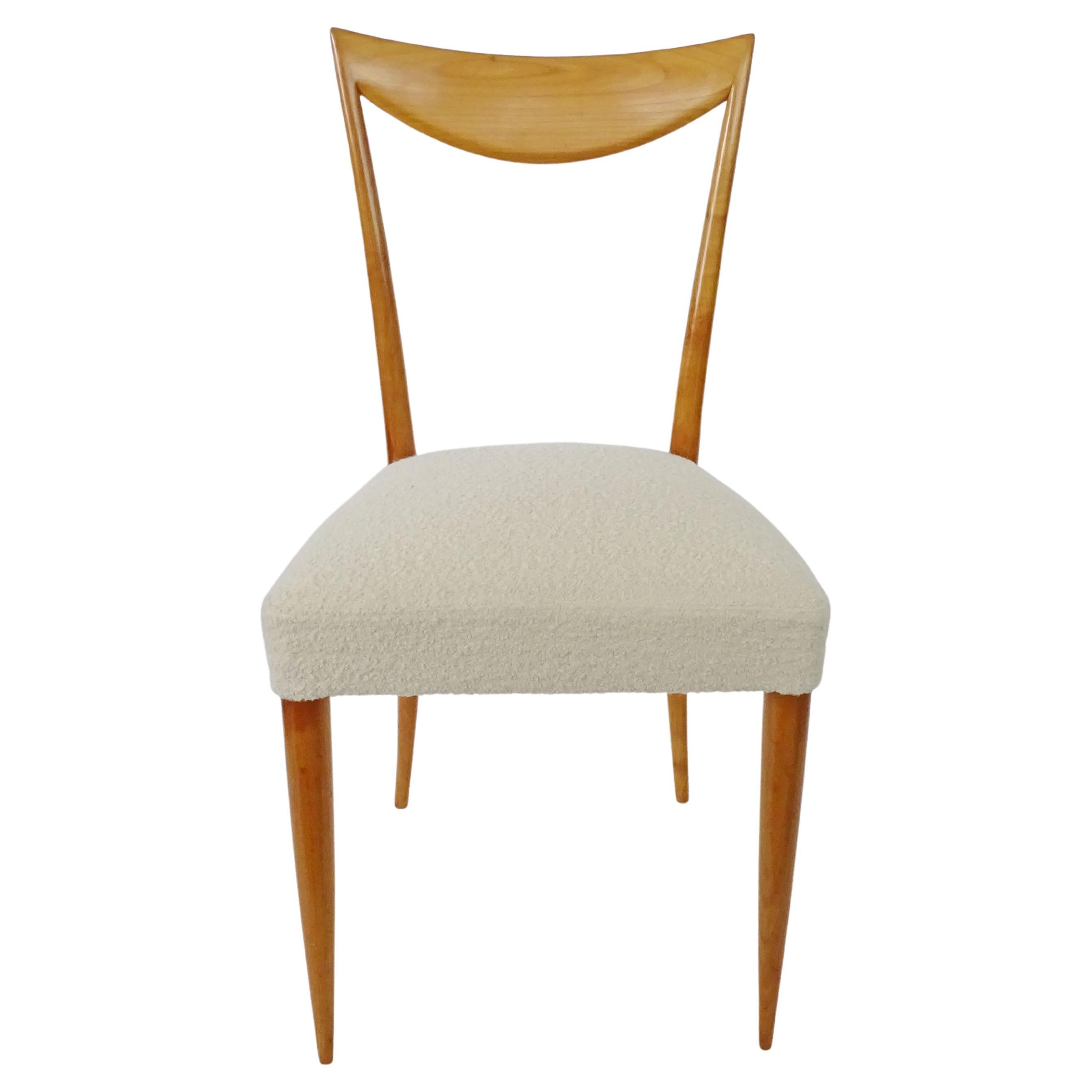 Silla individual escultural italiana de los años 50