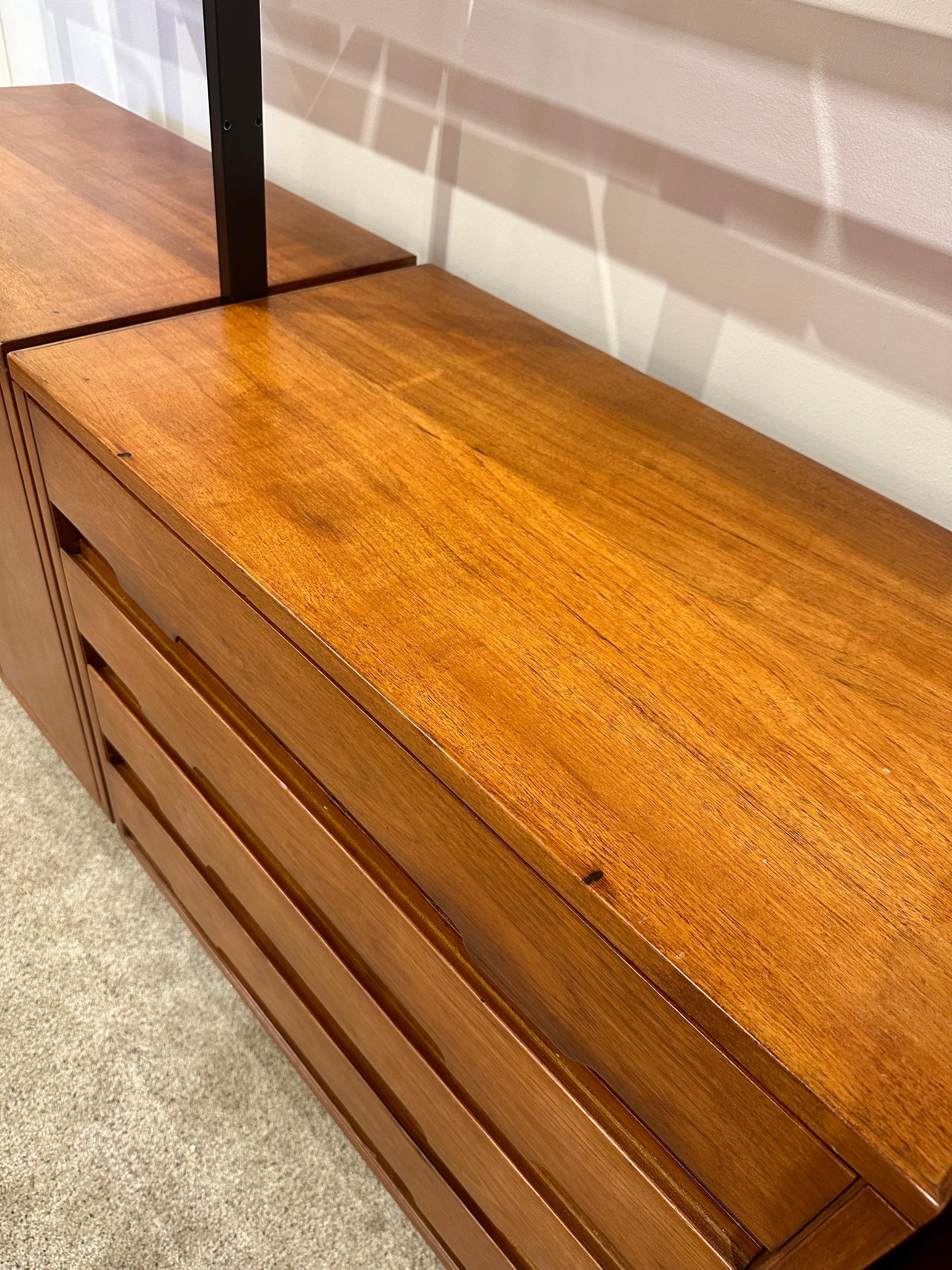 Italian 1950's Three-Section Cabinet and Shelving System 7