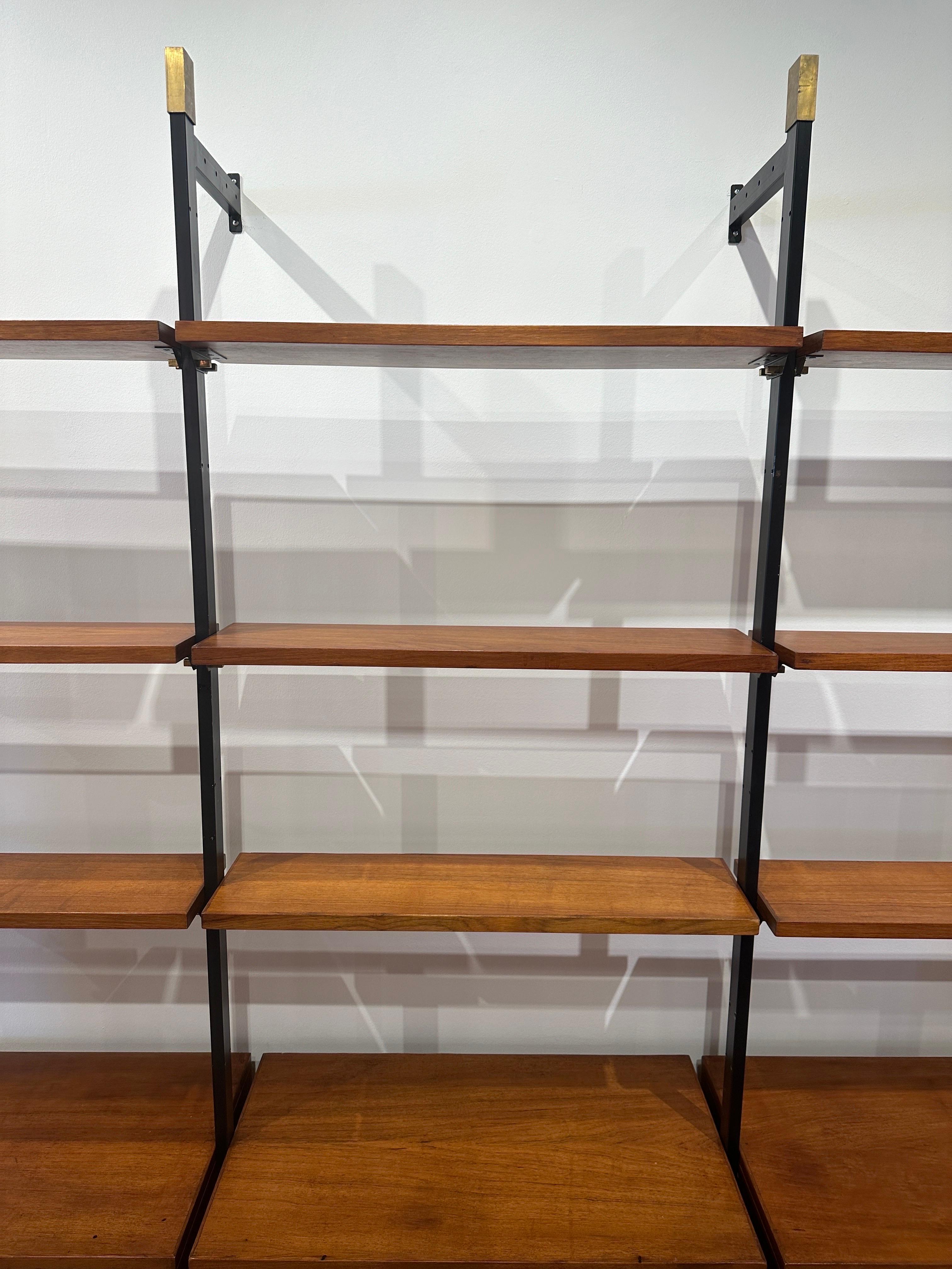 Italian 1950's Three-Section Cabinet and Shelving System 8