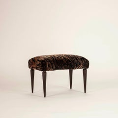 Italian 1950s Tigre Shearling Bench