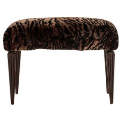 Italian 1950s Tigre Shearling Bench