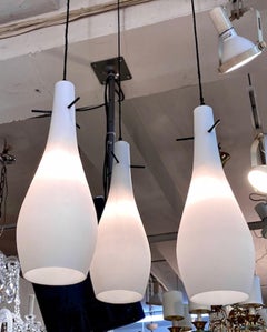 Italian 1950s Triple Pendant Chandelier