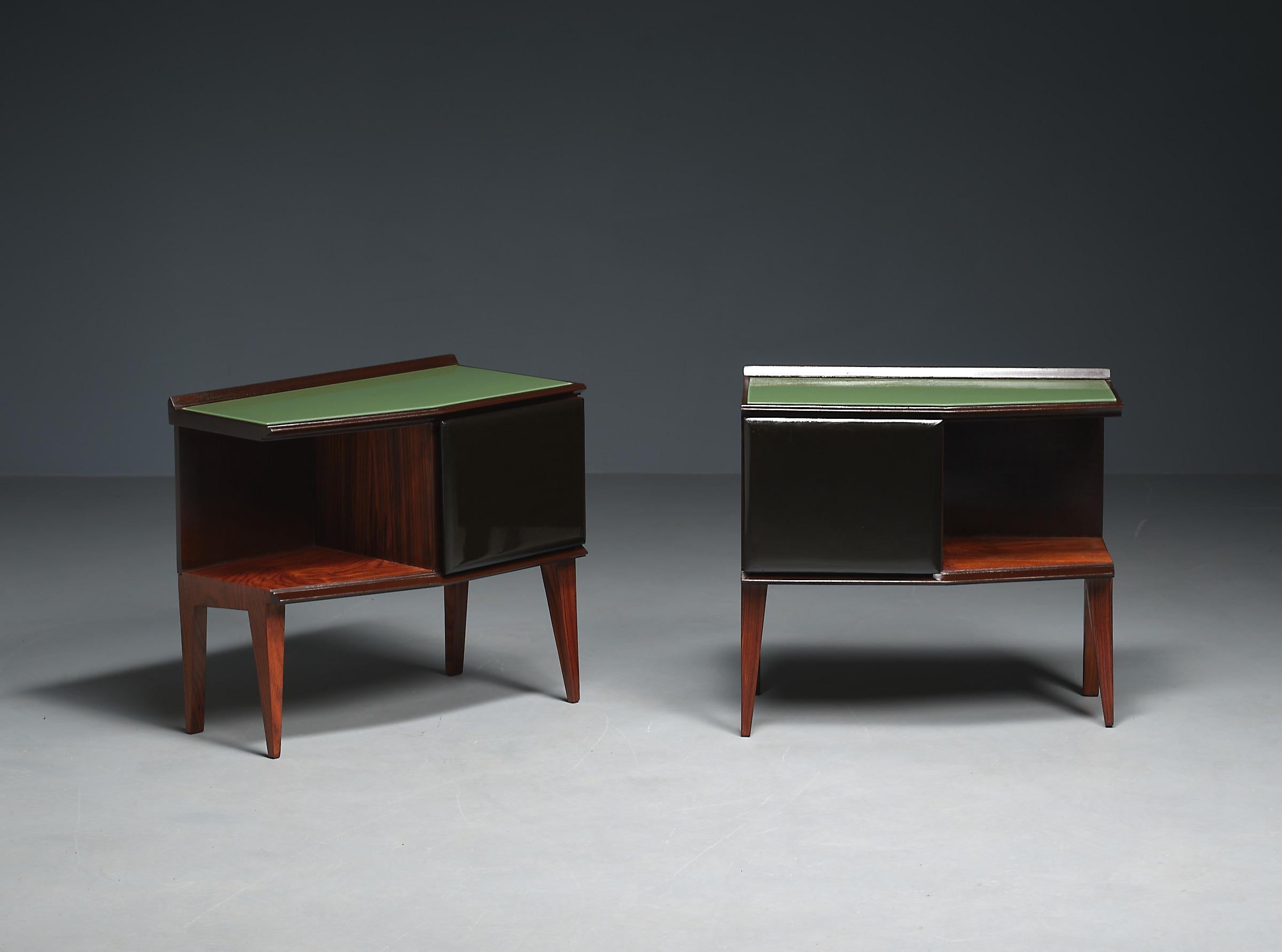 Italian 1950s Vintage Bedside Tables - Exquisite High-End Craftsmanship 3