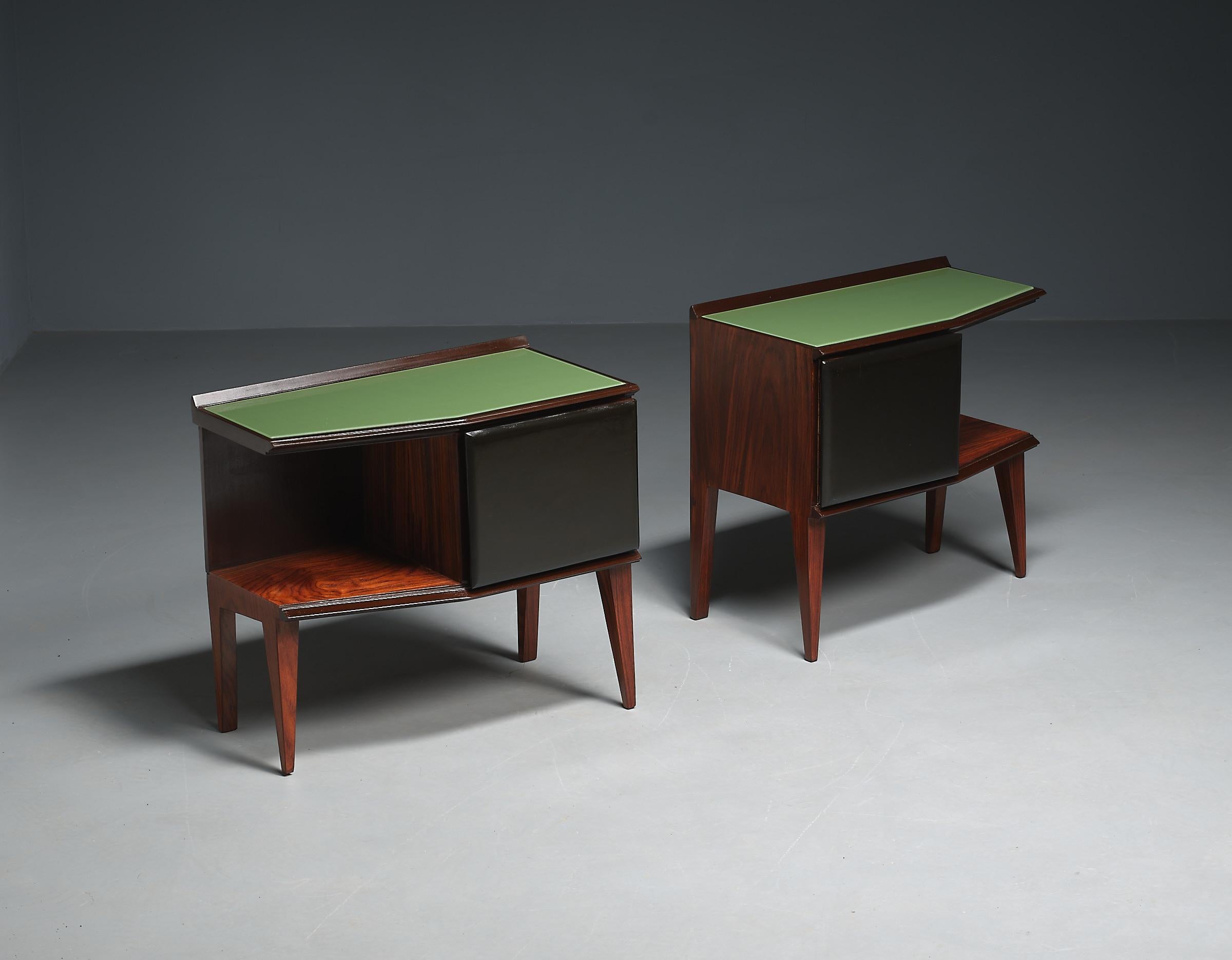 Italian 1950s Vintage Bedside Tables - Exquisite High-End Craftsmanship 2