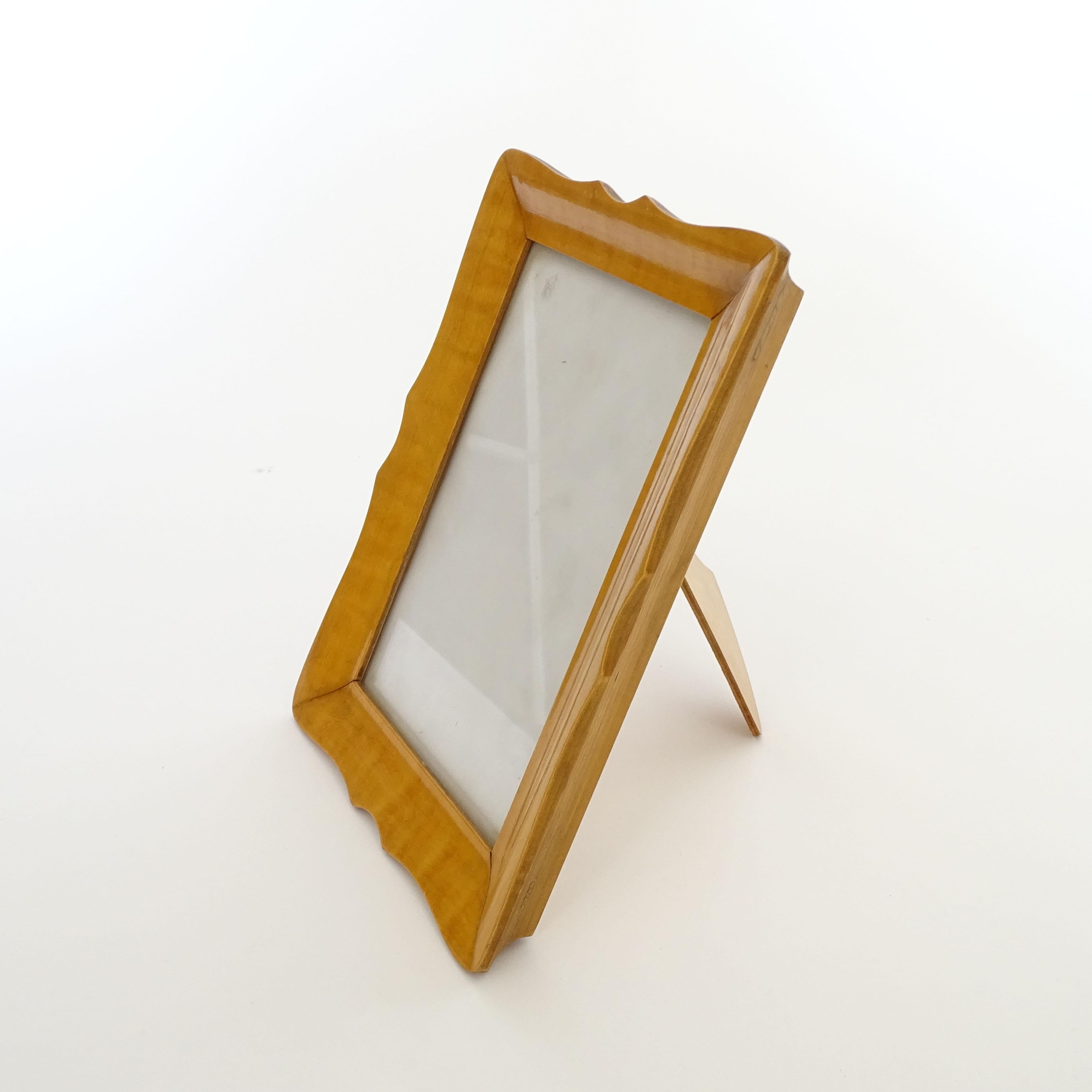 Marco de mesa italiano de madera de los años 50 Moderno de mediados de siglo en venta