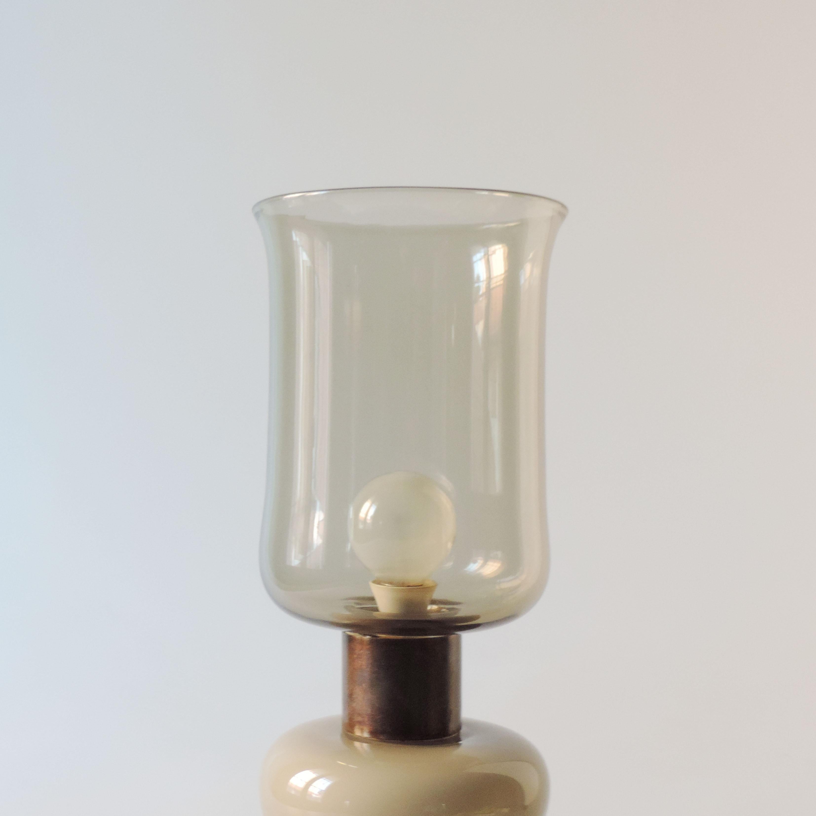 Italienische Muranoglas-Tischlampe aus Italien, 1958 (Moderne der Mitte des Jahrhunderts) im Angebot