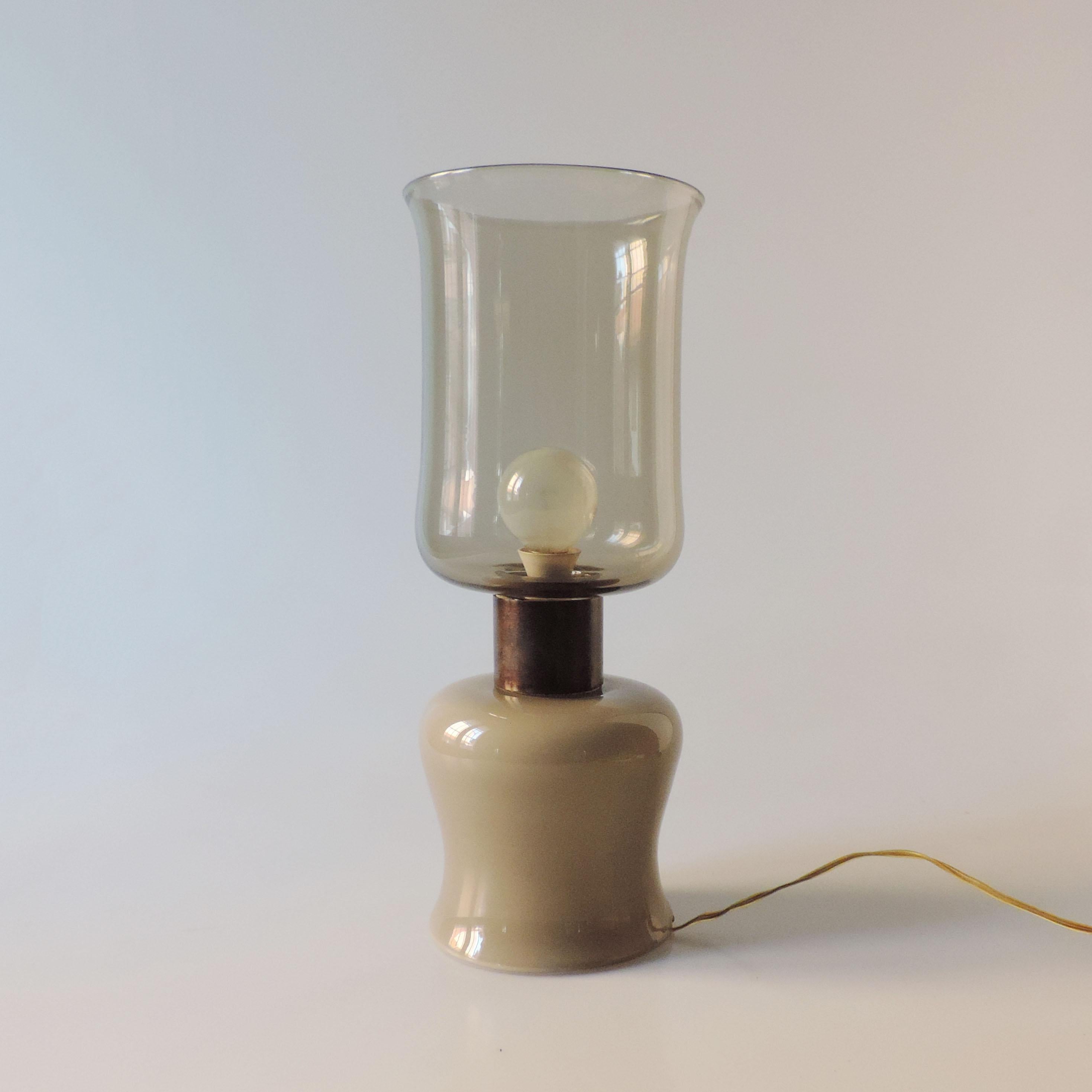 Italienische Muranoglas-Tischlampe aus Italien, 1958 (Mitte des 20. Jahrhunderts) im Angebot