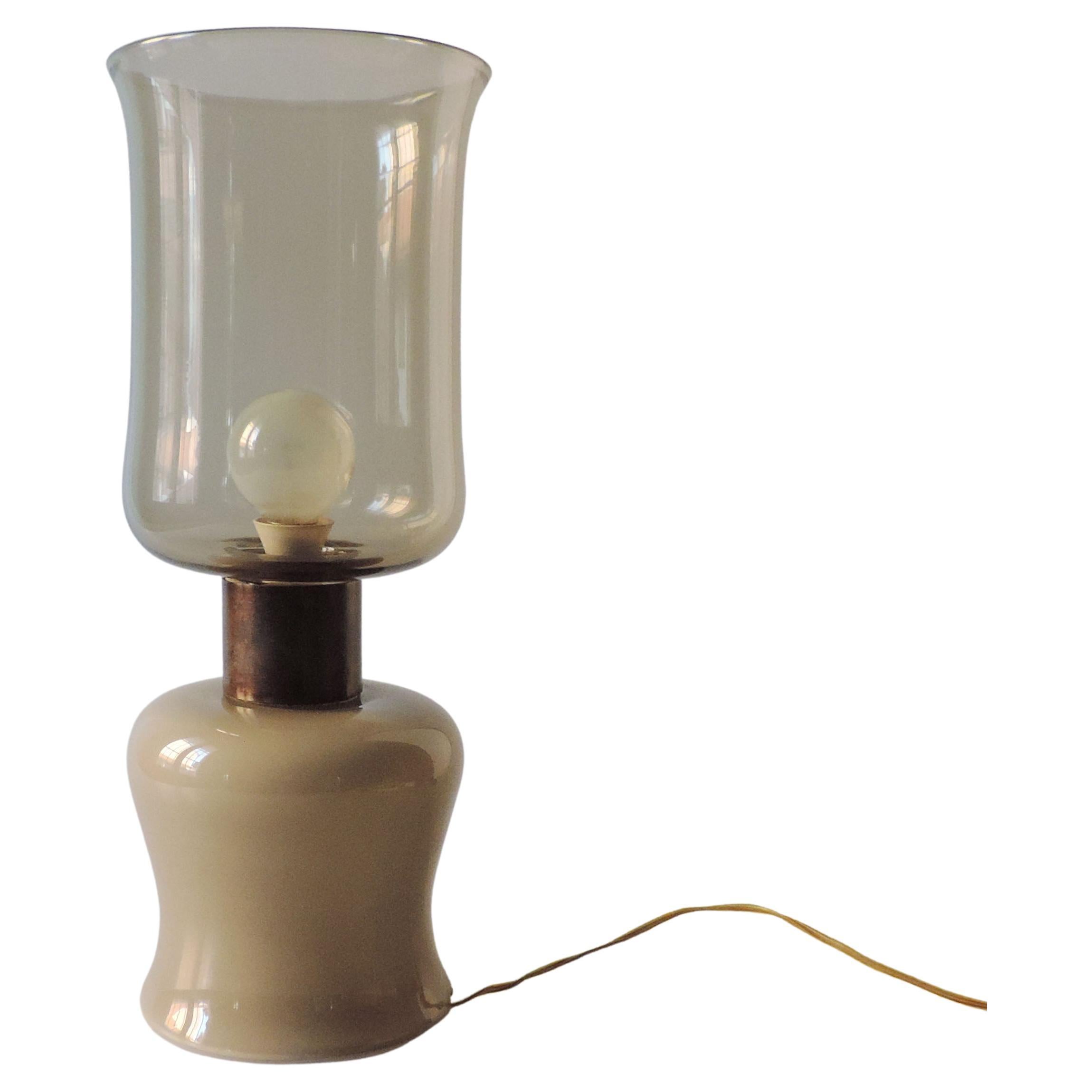 Lampe de bureau italienne en verre de Murano de 1958