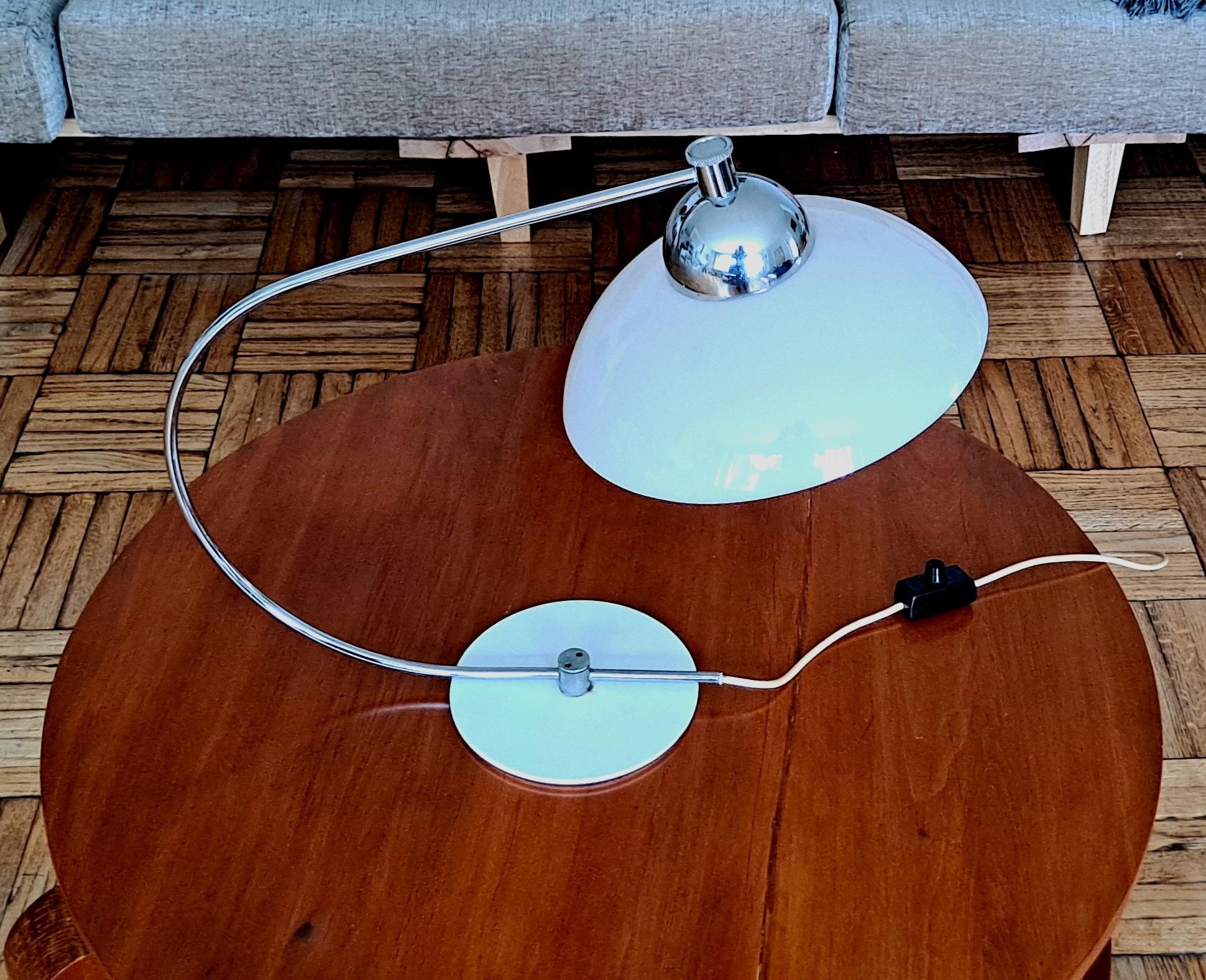 Mid-20th Century Italian 1960 s Chrome Table -Desk lamp  For Sale