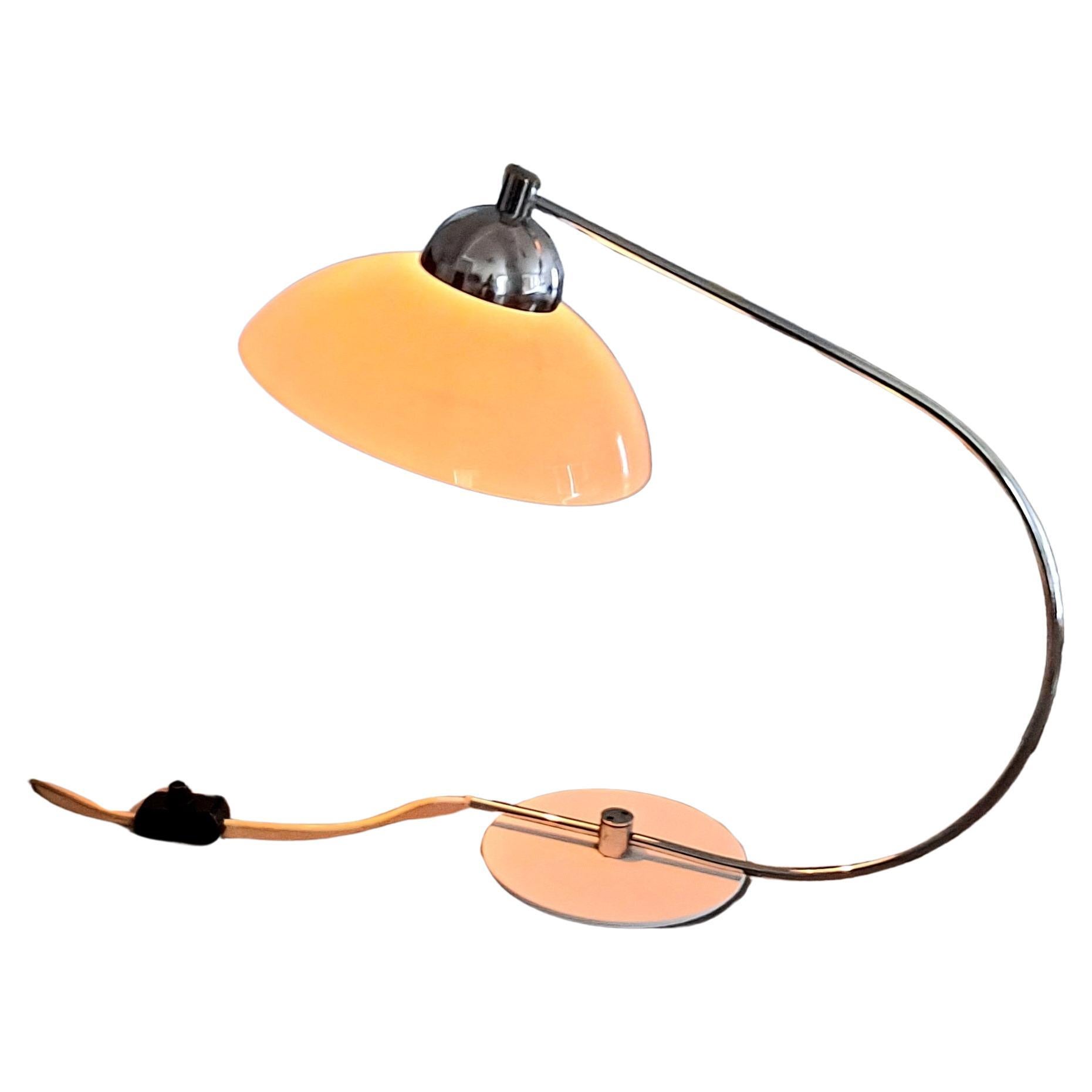 Lampe de table italienne chromée des années 1960 