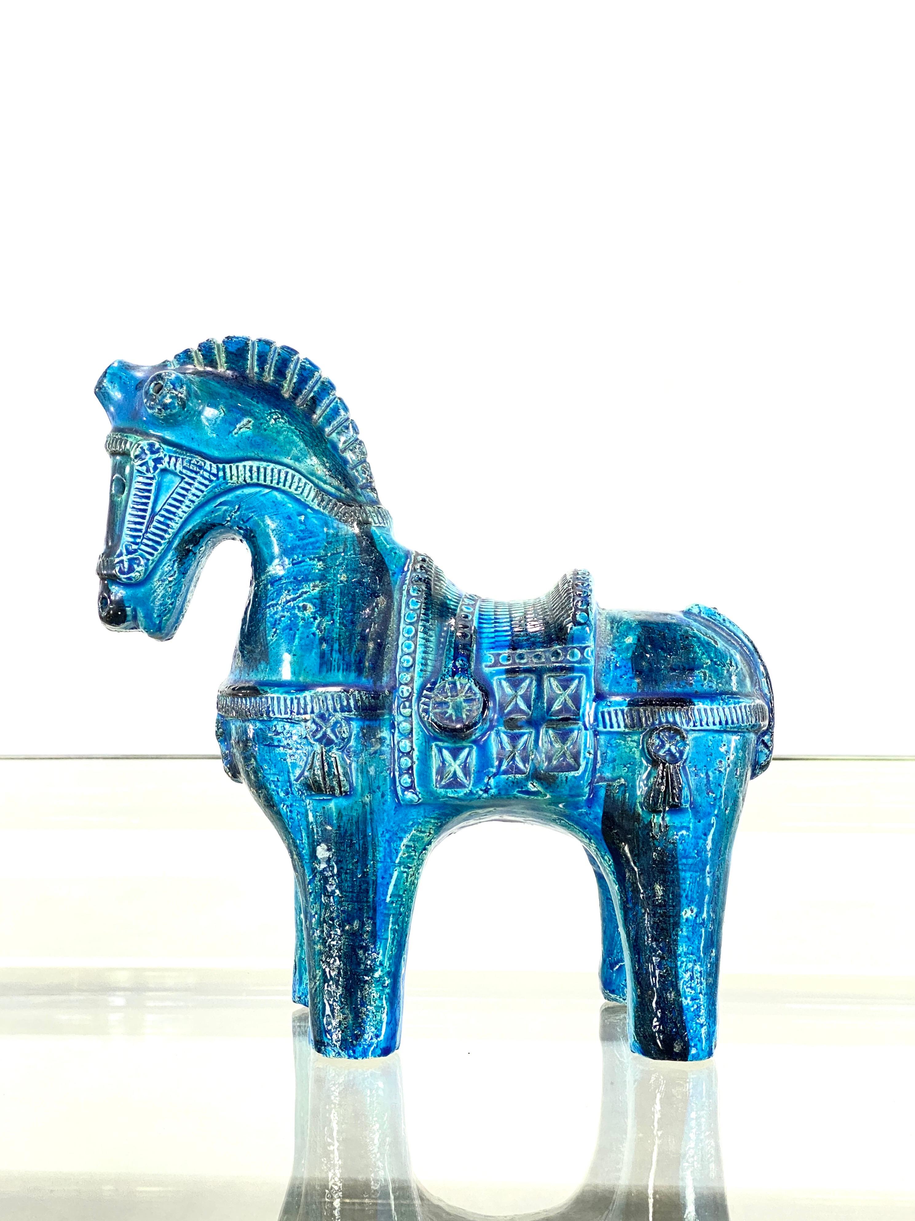 Bitossi horse in Rimini blue.