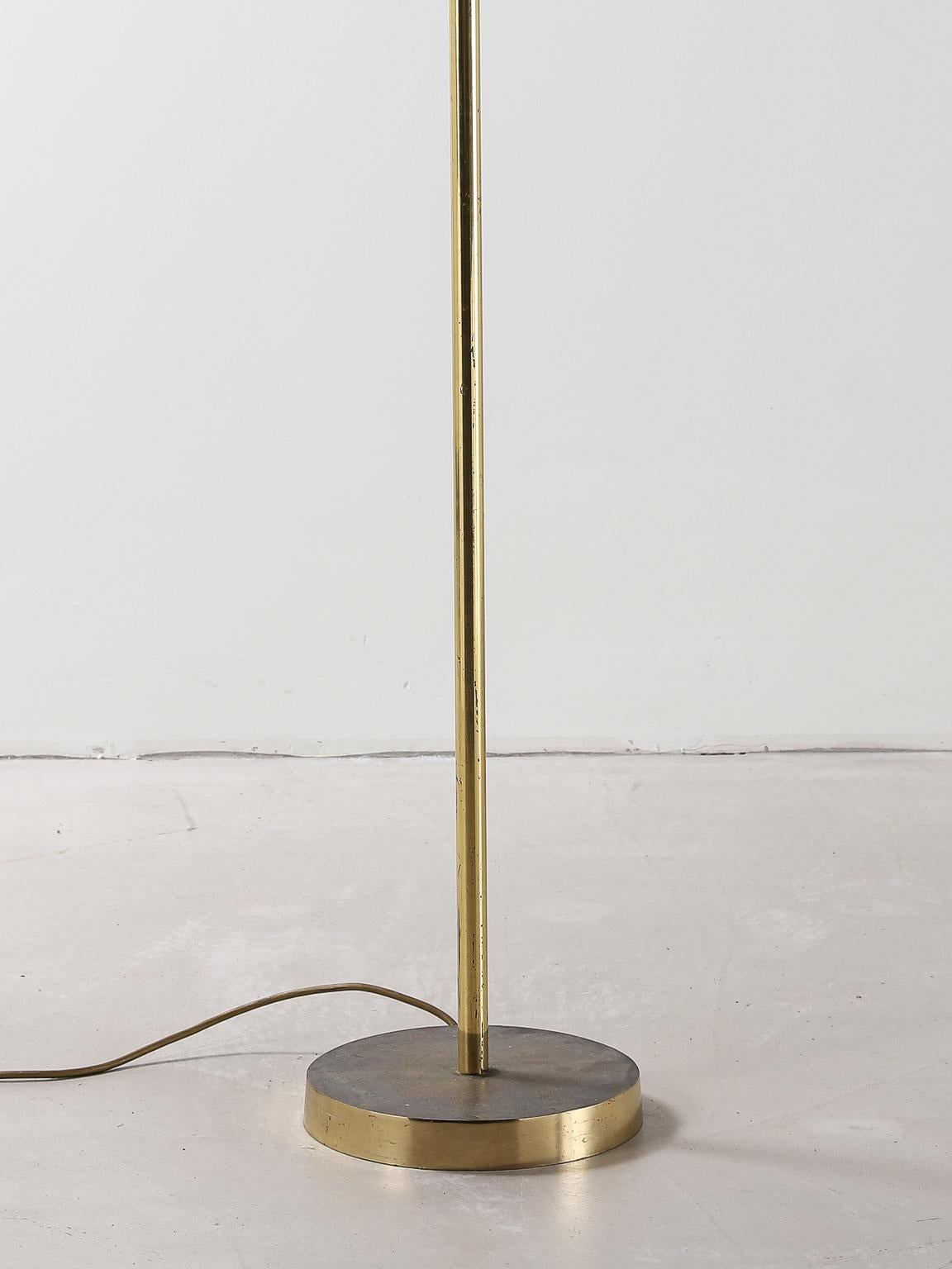 20th Century Italian 1960s Brass & Iron Floor Lamp For Sale