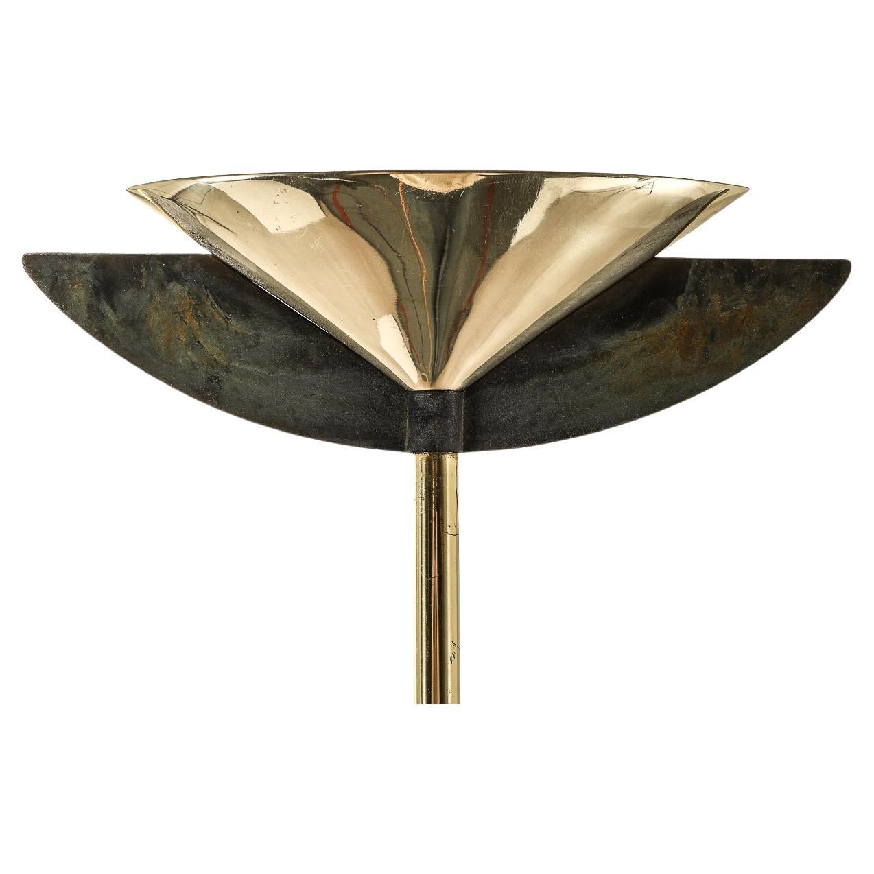 Italian 1960s Brass & Iron Floor Lamp For Sale