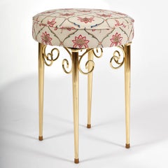 Italian 1960s Brass Stool