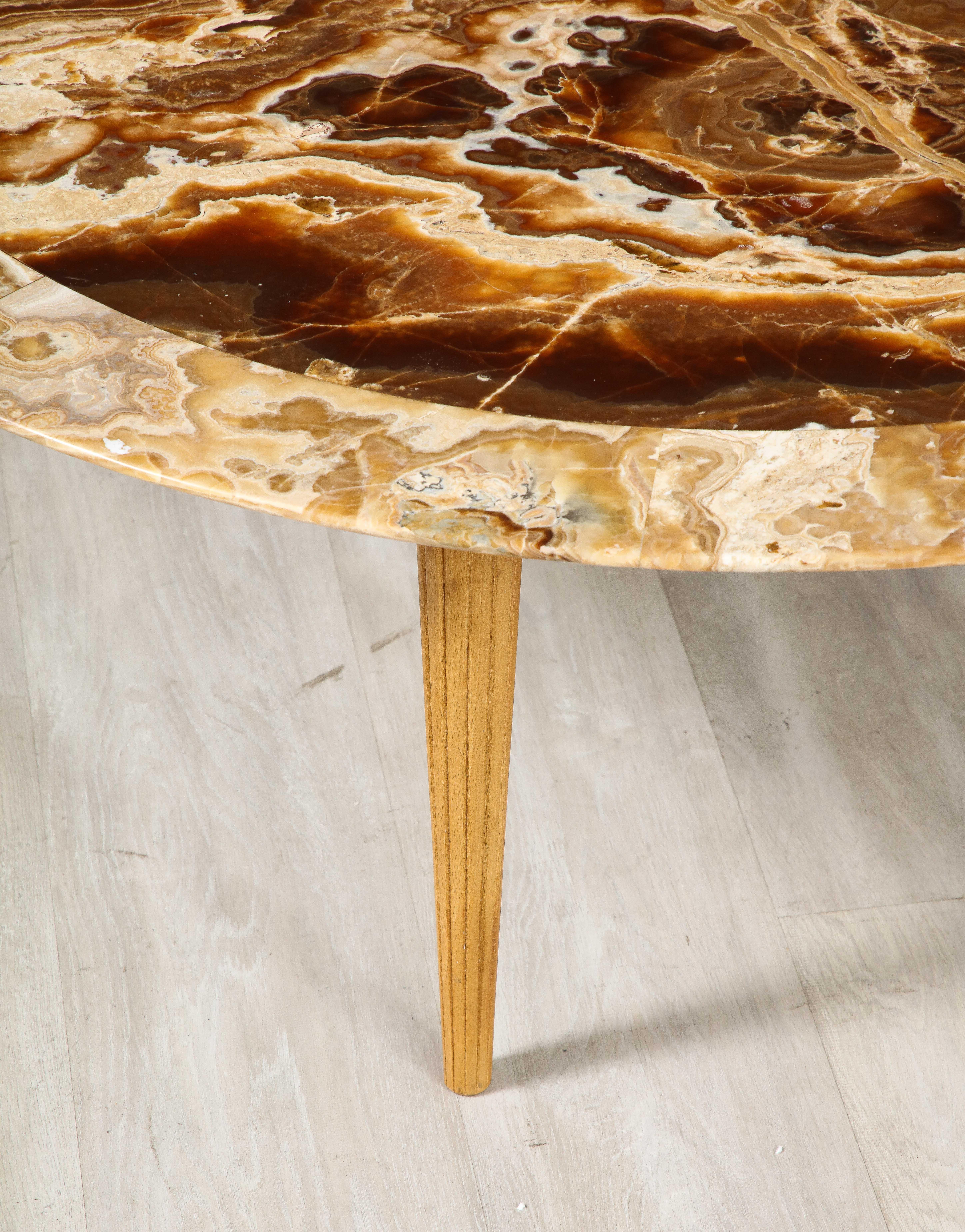 fluted round coffee table