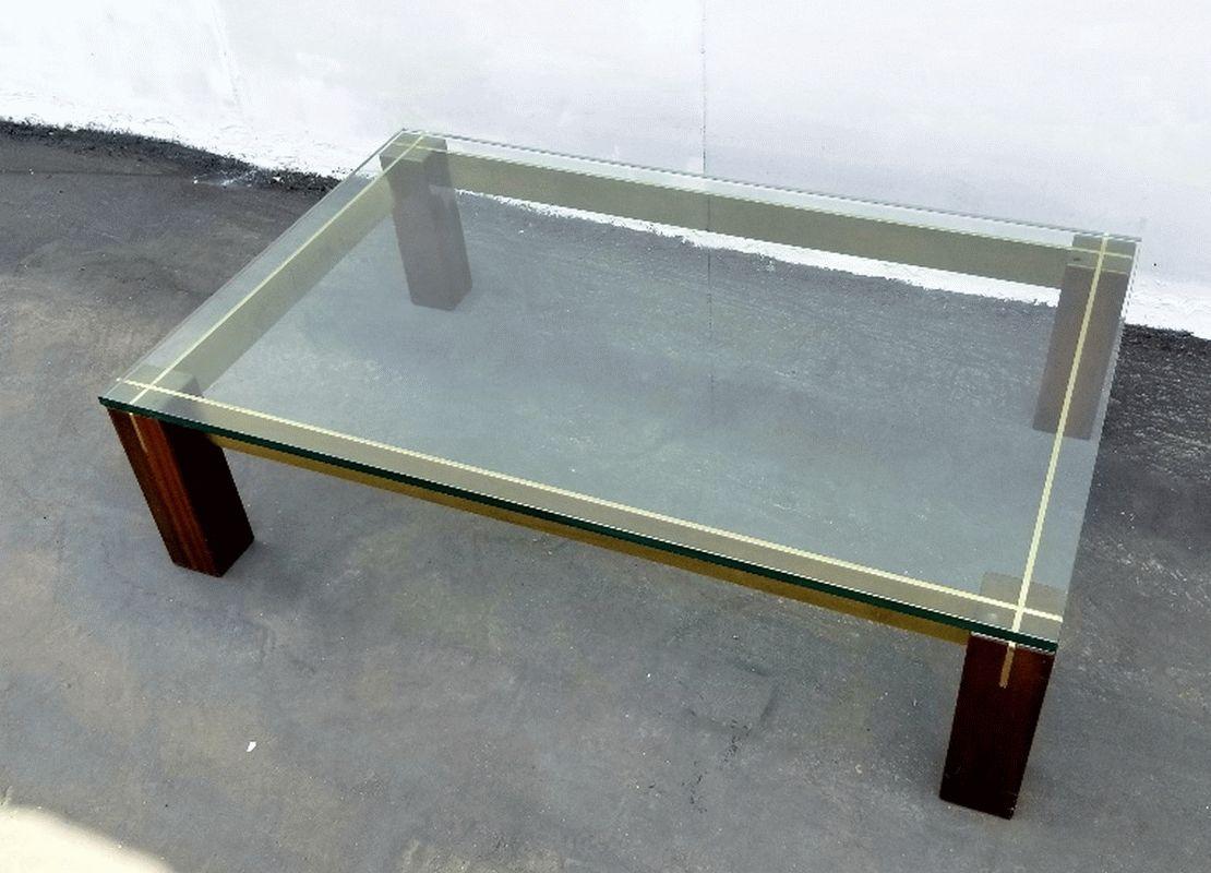 Italian 1960s Coffee Table after Milo Baughman In Good Condition For Sale In Los Angeles, CA
