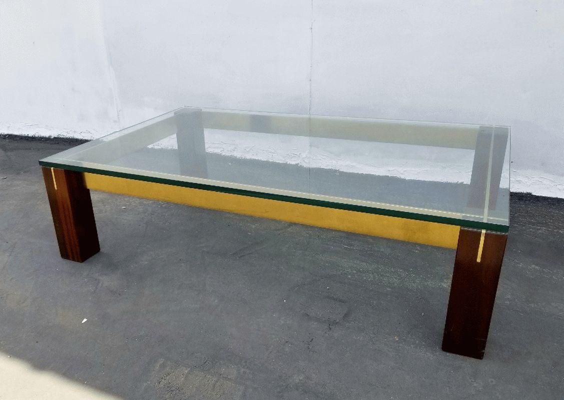 Mid-20th Century Italian 1960s Coffee Table after Milo Baughman For Sale